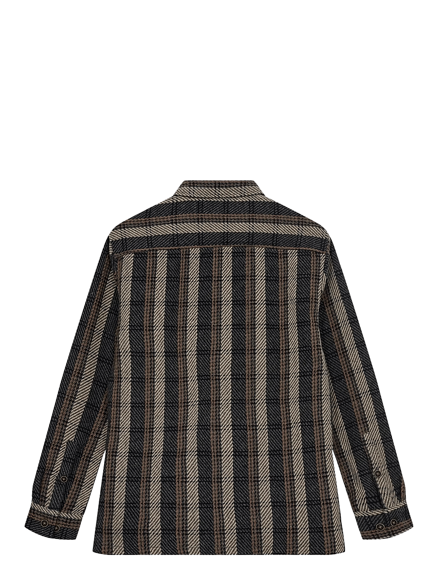 Anerkjendt - AKOSCAR CHECK OVERSHIRT - pealissärgid - dark grey mel - 2