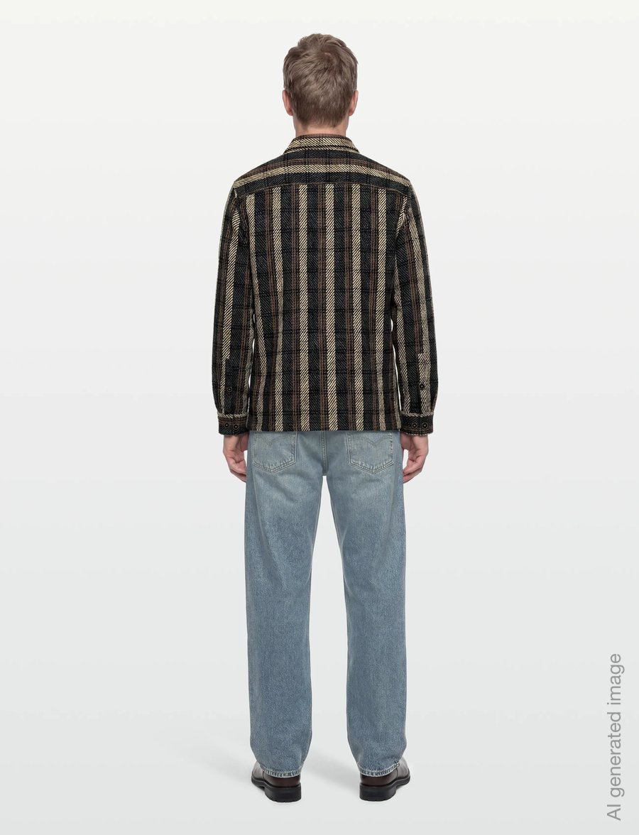 Anerkjendt - AKOSCAR CHECK OVERSHIRT - pealissärgid - dark grey mel - 4