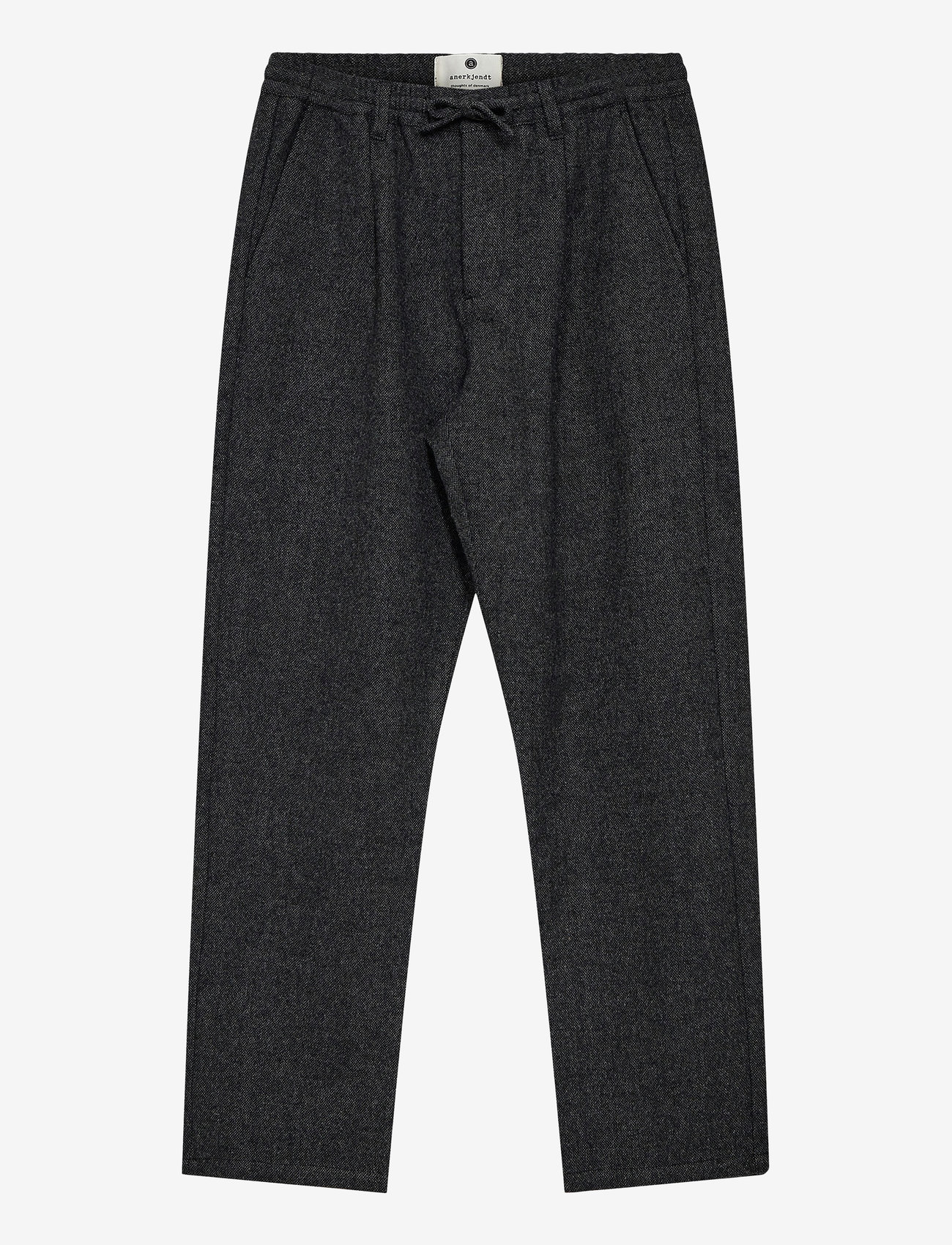 Anerkjendt - AKJAN WOOL PANTS - dark grey mel - 0