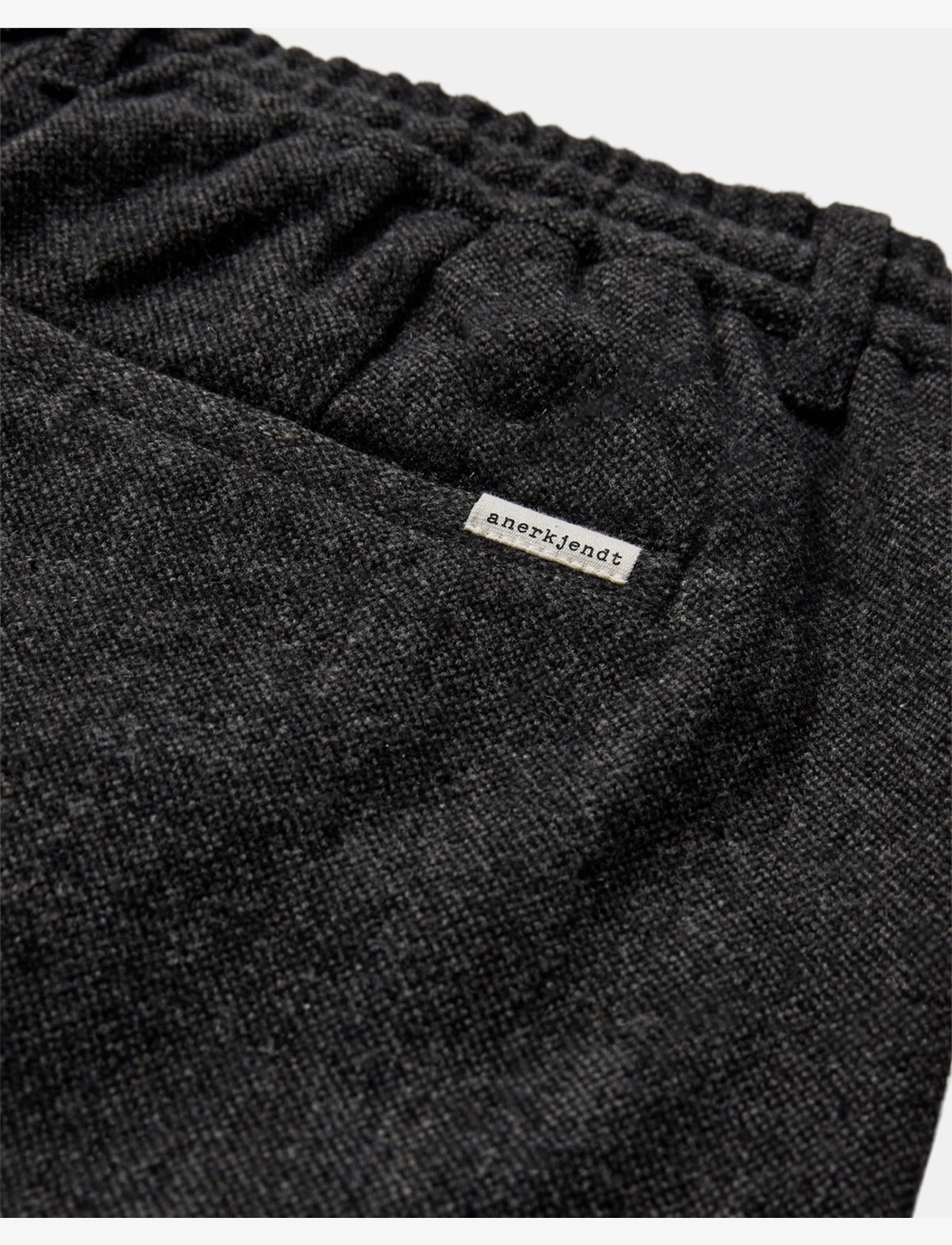 Anerkjendt - AKJAN WOOL PANTS - dark grey mel - 2