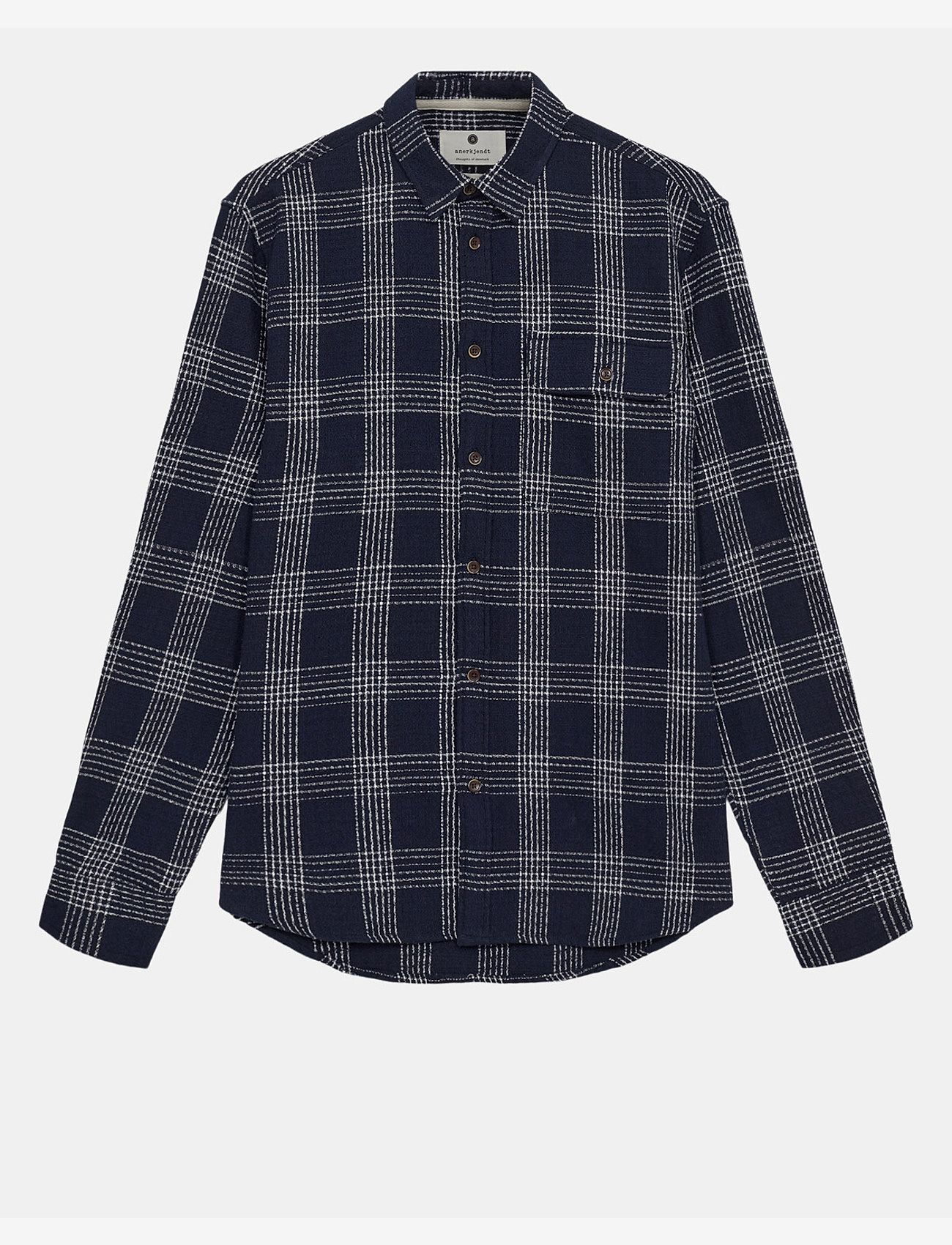 Anerkjendt - AKLOUIS STRUCTURE CHECK SHIRT - sky captain - 0