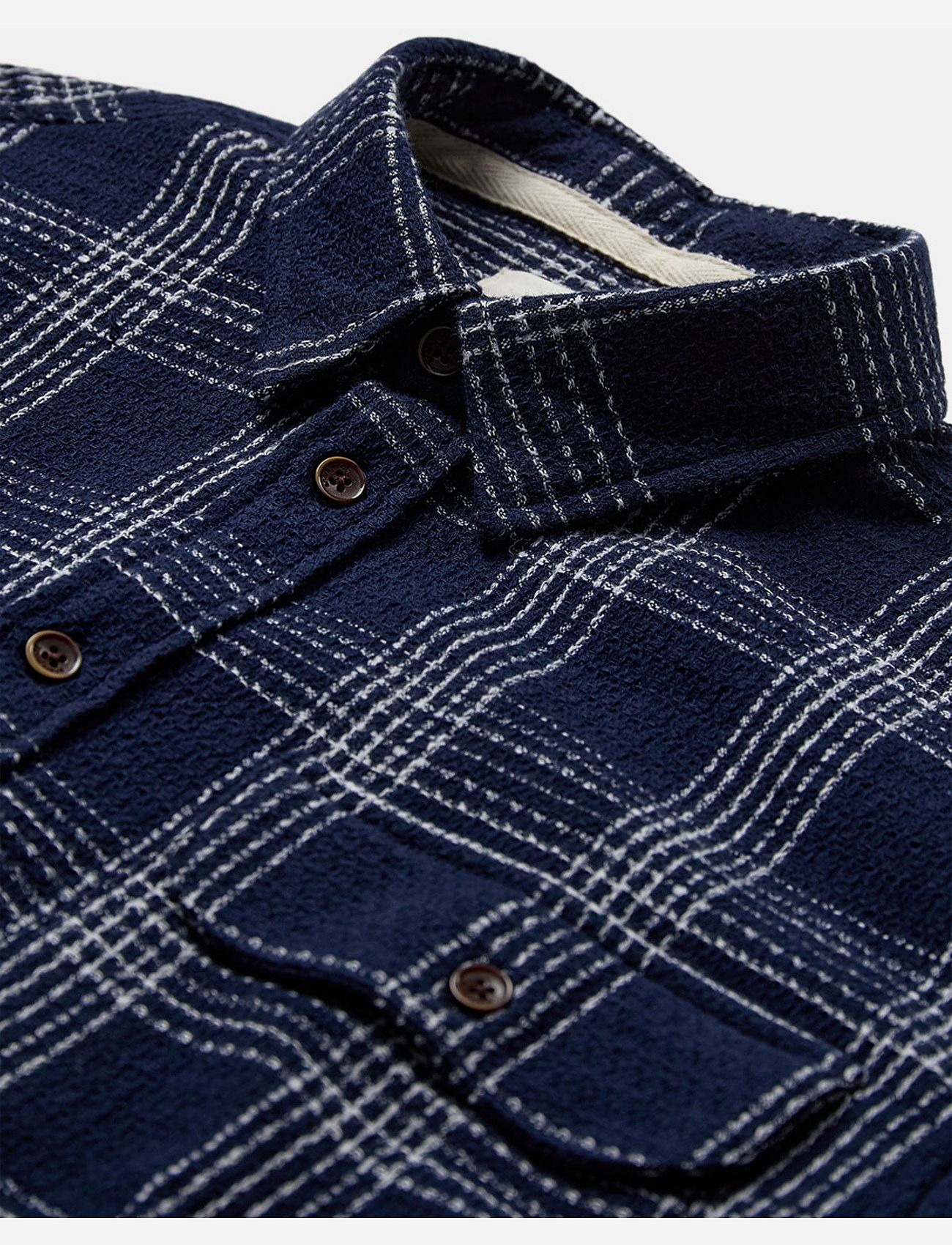 Anerkjendt - AKLOUIS STRUCTURE CHECK SHIRT - sky captain - 2