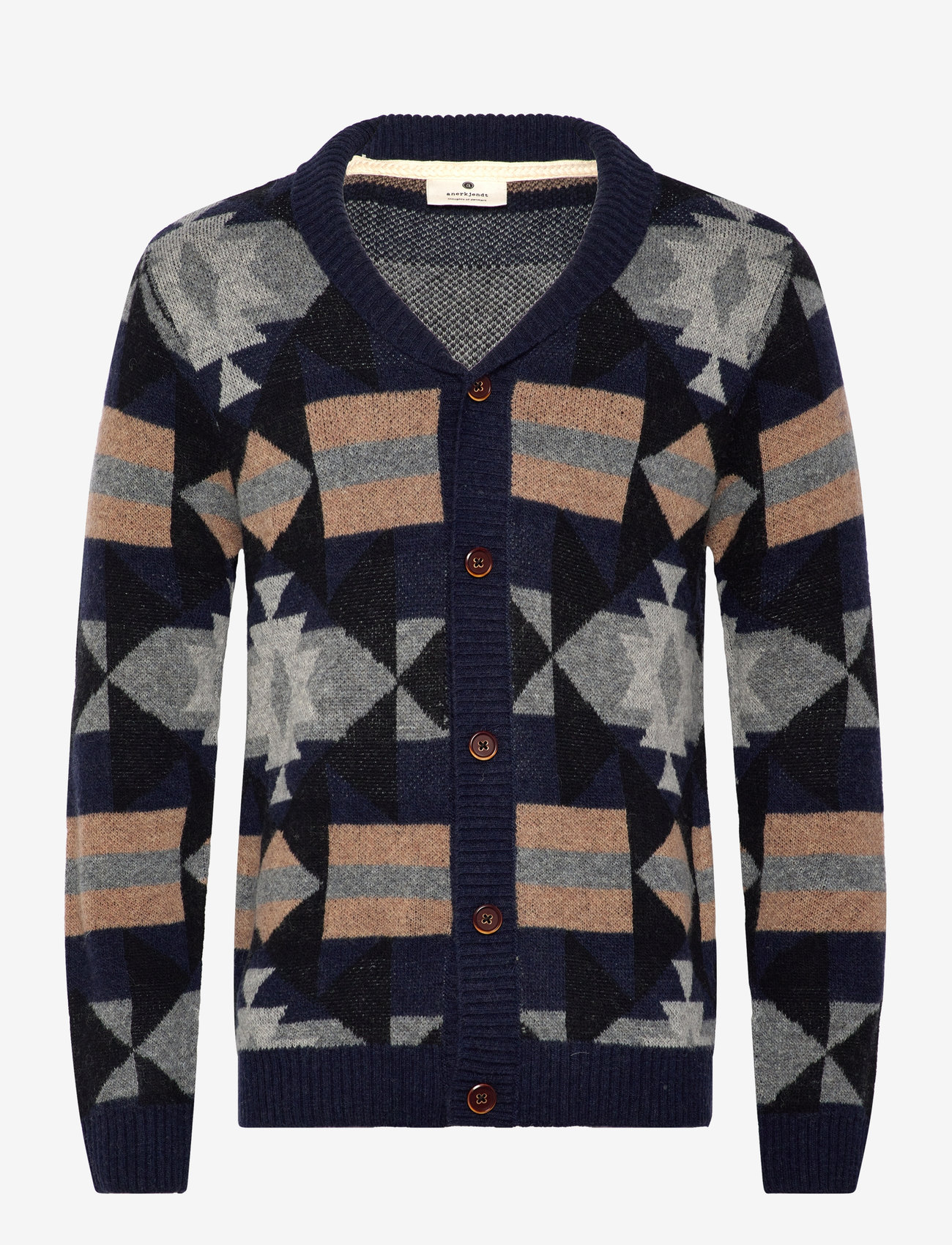 Anerkjendt - AKSKJOLD JACQUARD CARDIGAN - sky captain - 0