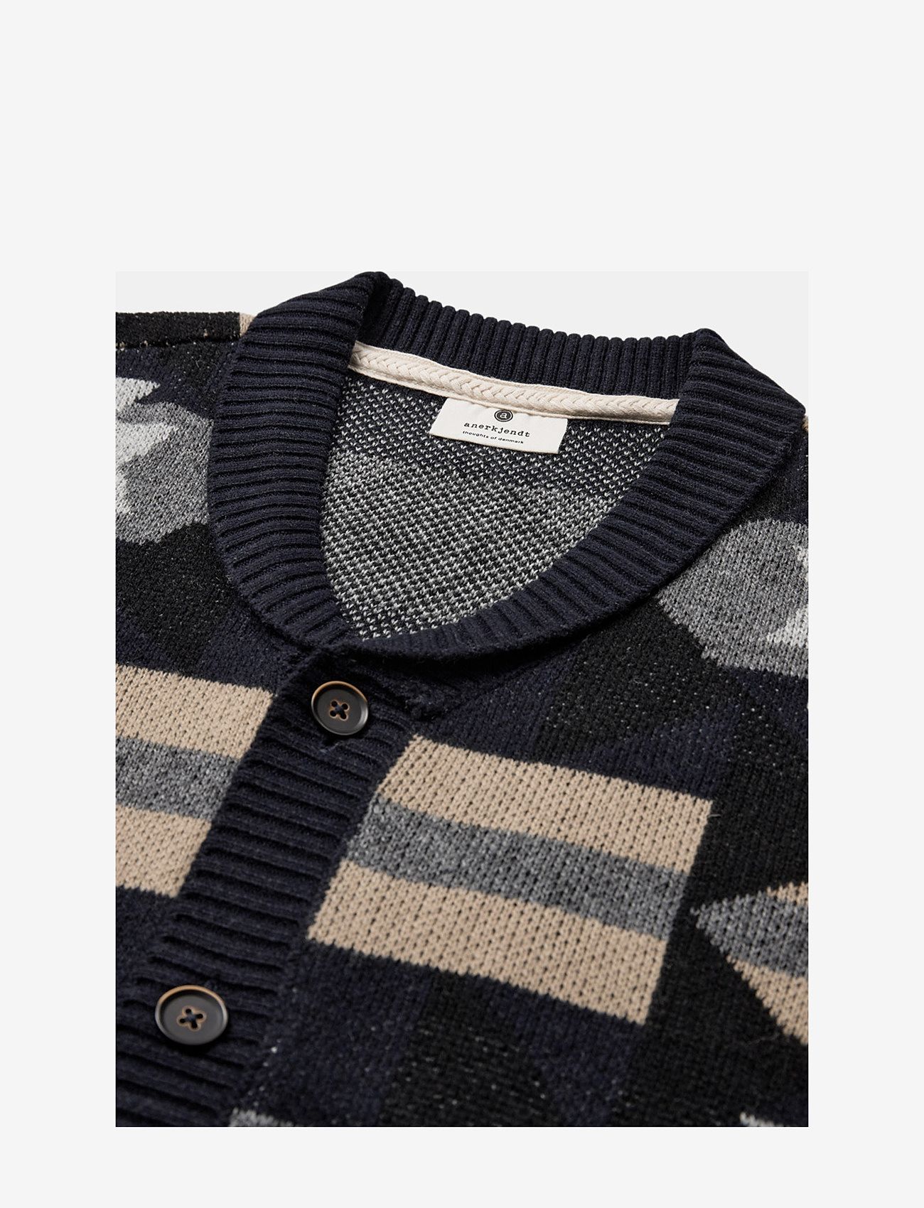 Anerkjendt - AKSKJOLD JACQUARD CARDIGAN - sky captain - 2