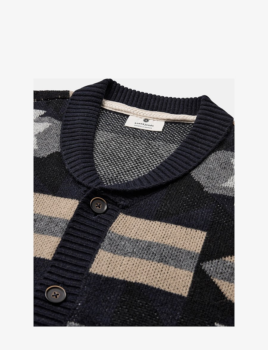 Anerkjendt - AKSKJOLD JACQUARD CARDIGAN - sky captain - 2