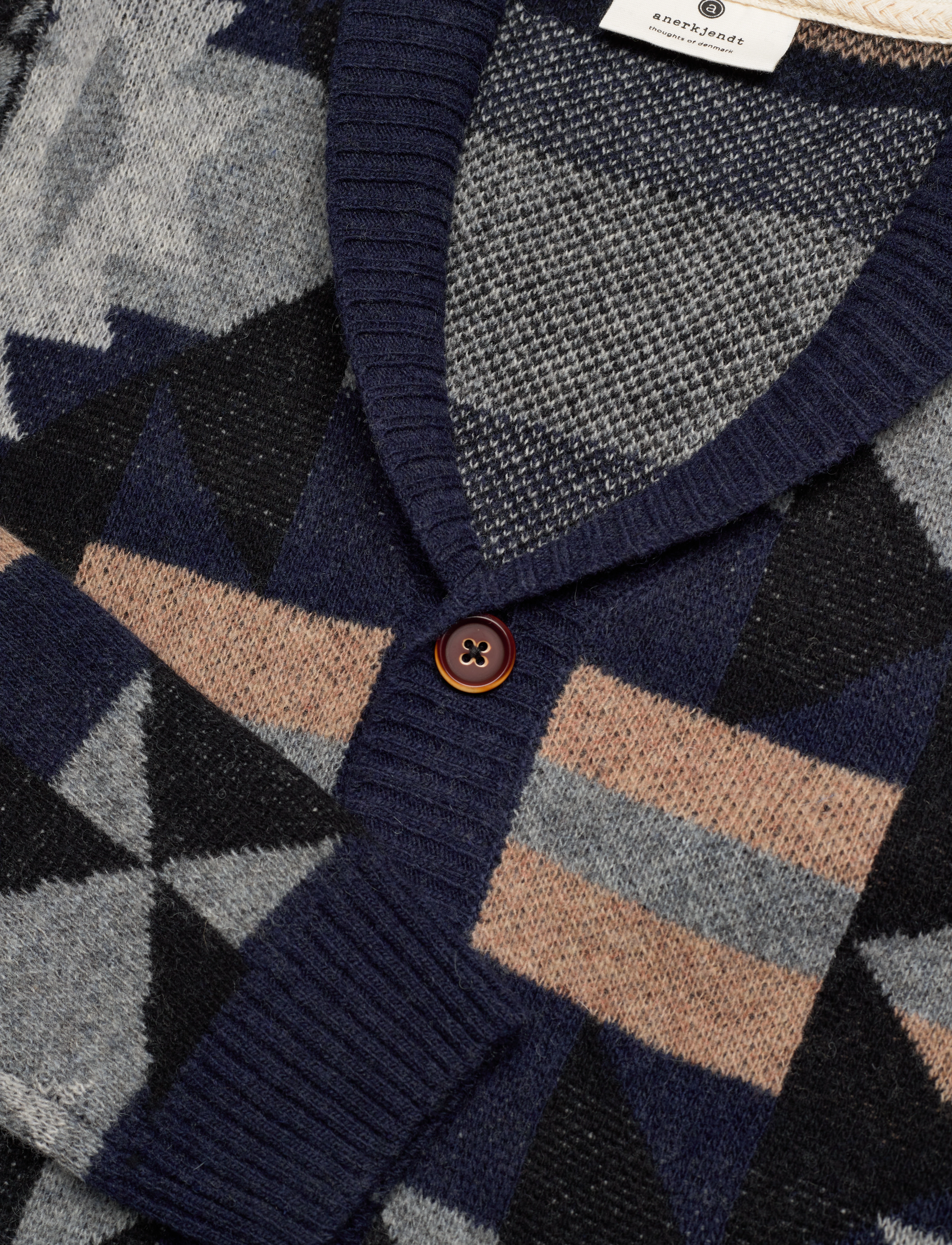 Anerkjendt - AKSKJOLD JACQUARD CARDIGAN - sky captain - 3