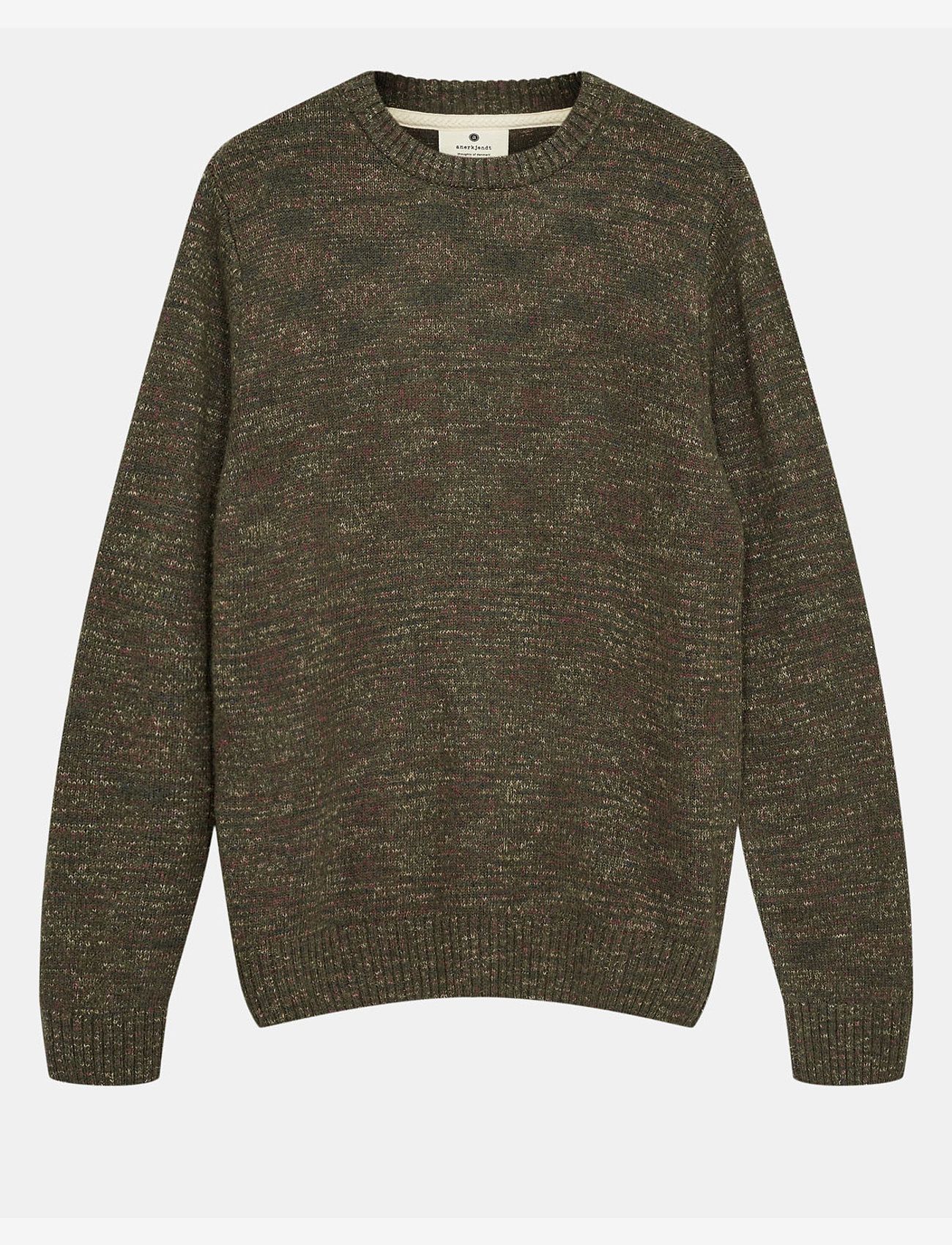 Anerkjendt - AKSUNE SPACE YARN CREW NECK - forest night - 0