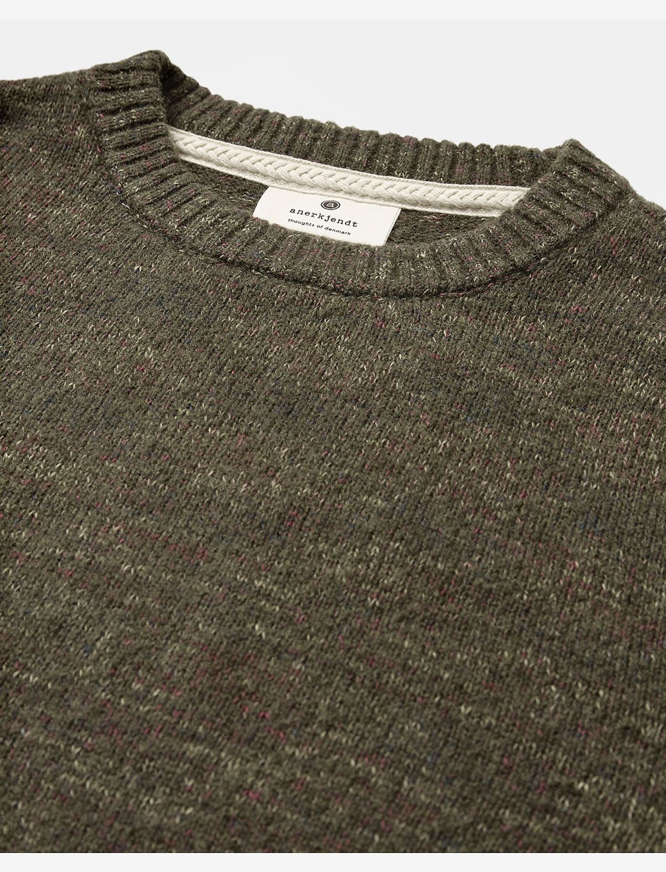 Anerkjendt - AKSUNE SPACE YARN CREW NECK - forest night - 2