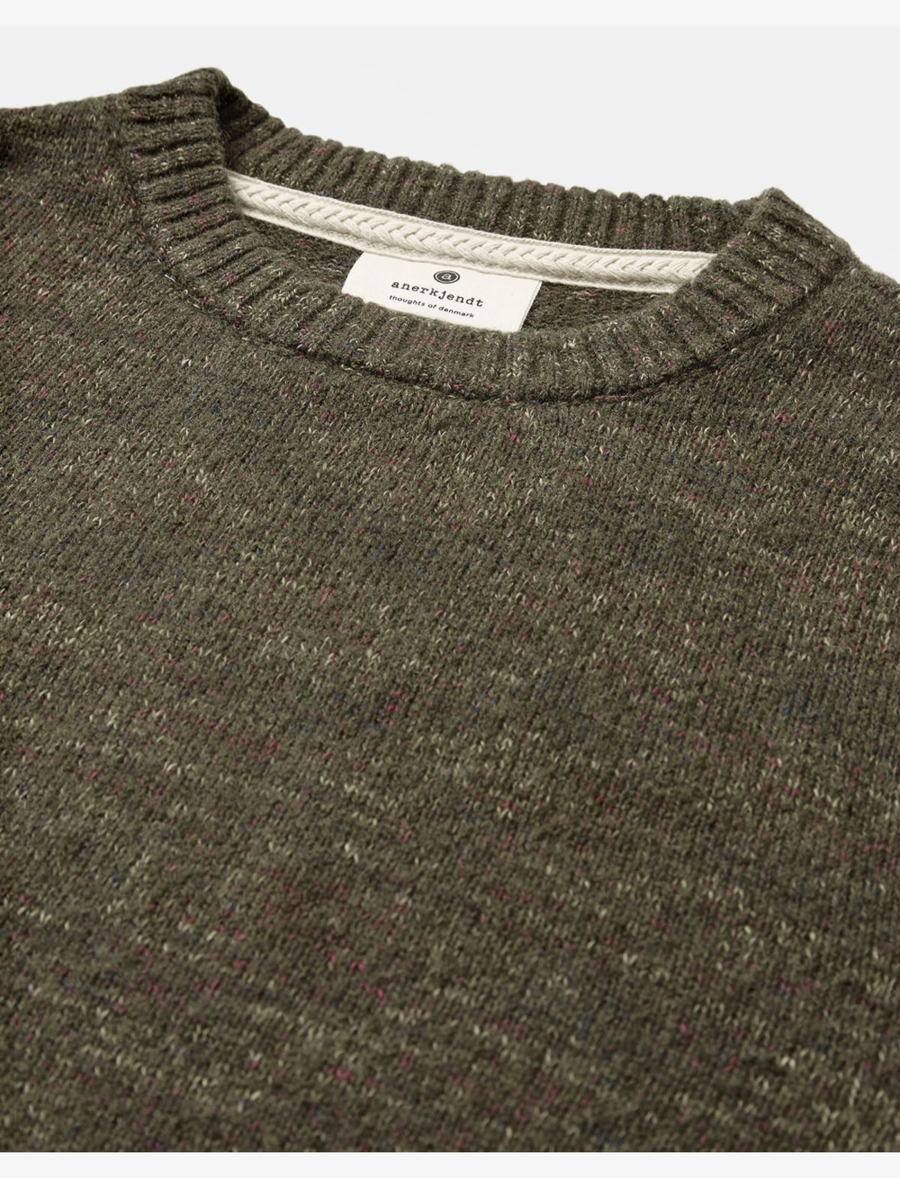 Anerkjendt - AKSUNE SPACE YARN CREW NECK - forest night - 2