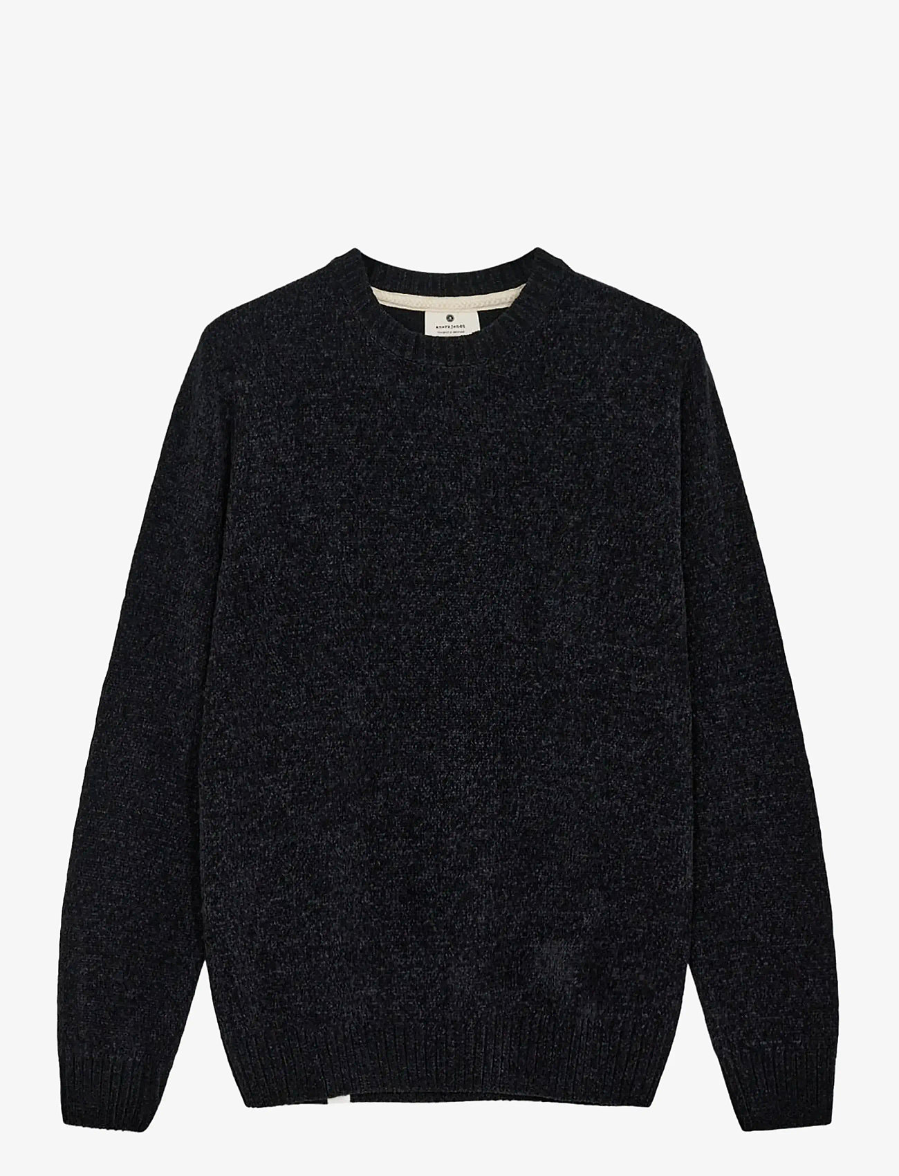 Anerkjendt - AKSUNE CHENILLE KNIT - rund hals - caviar - 0