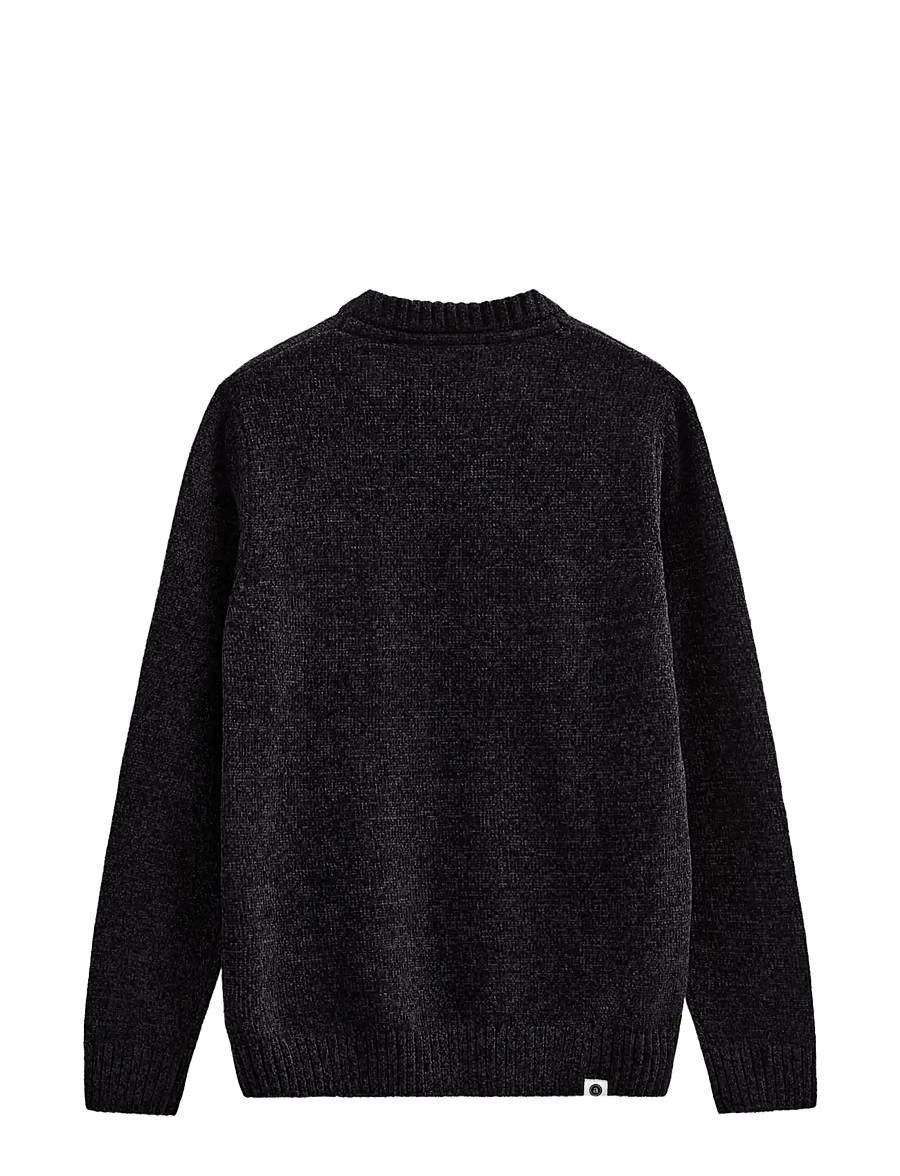 Anerkjendt - AKSUNE CHENILLE KNIT - Ümara kaelusega - caviar - 2