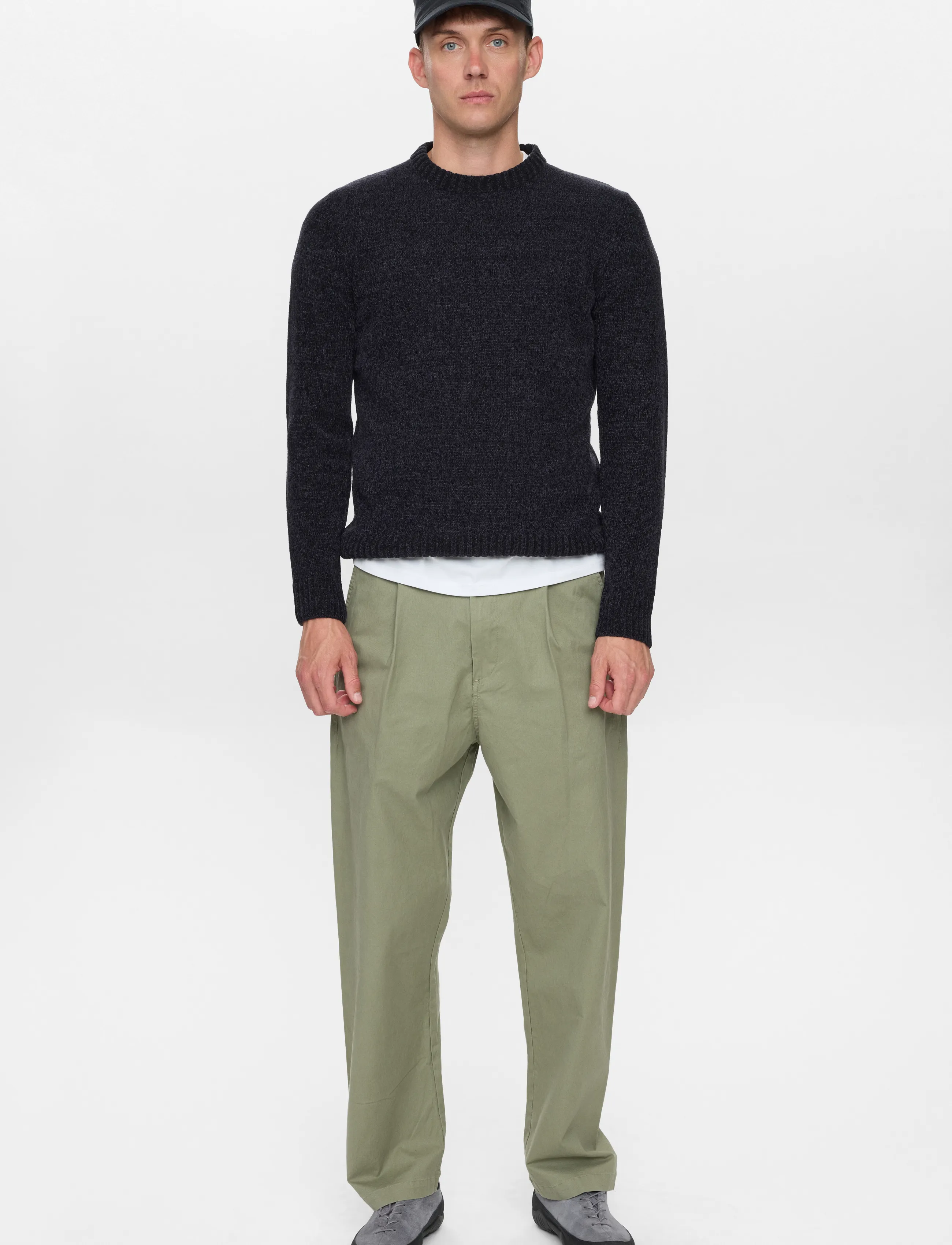 Anerkjendt - AKSUNE CHENILLE KNIT - round necks - caviar - 5