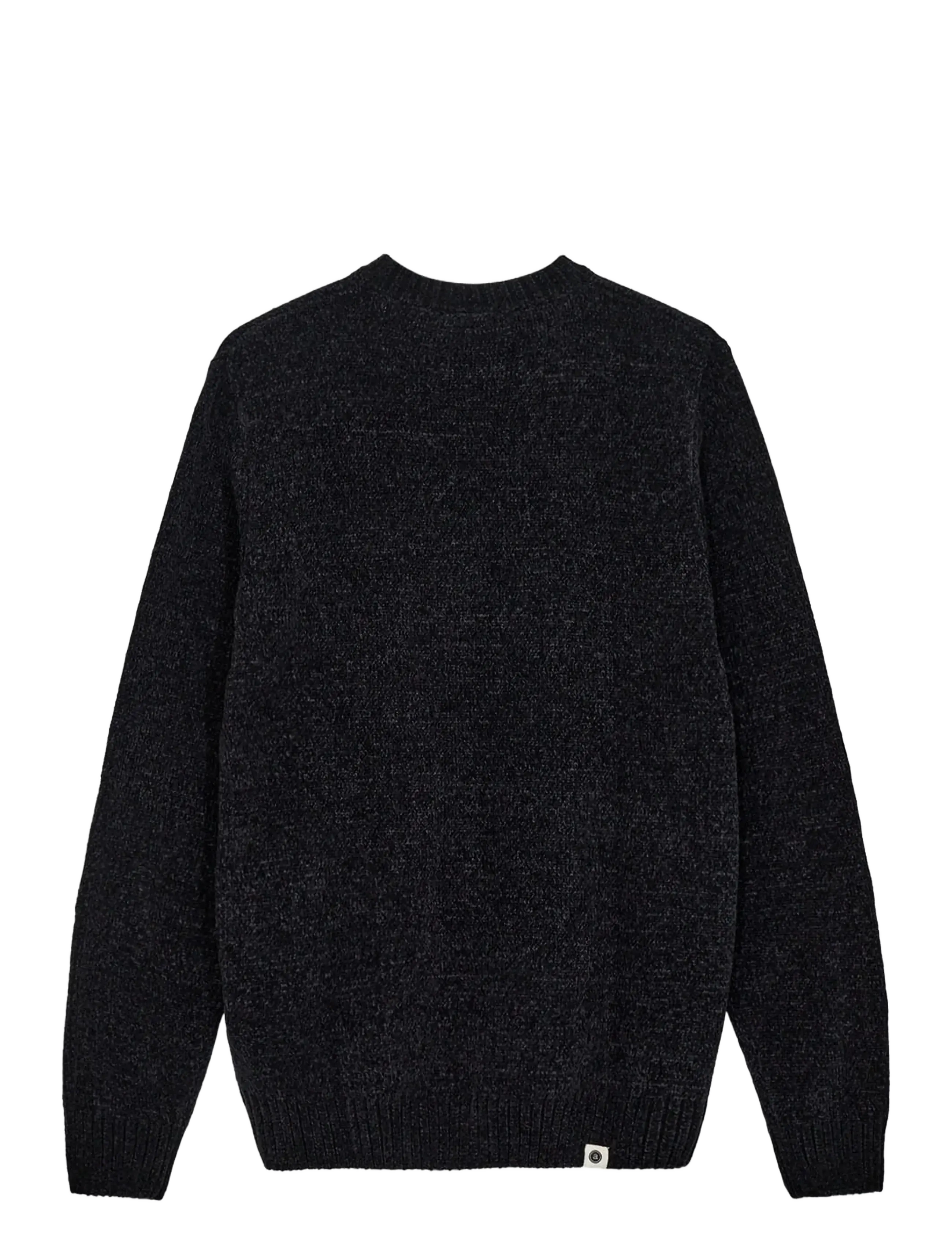 Anerkjendt - AKSUNE CHENILLE KNIT - rund hals - caviar - 2