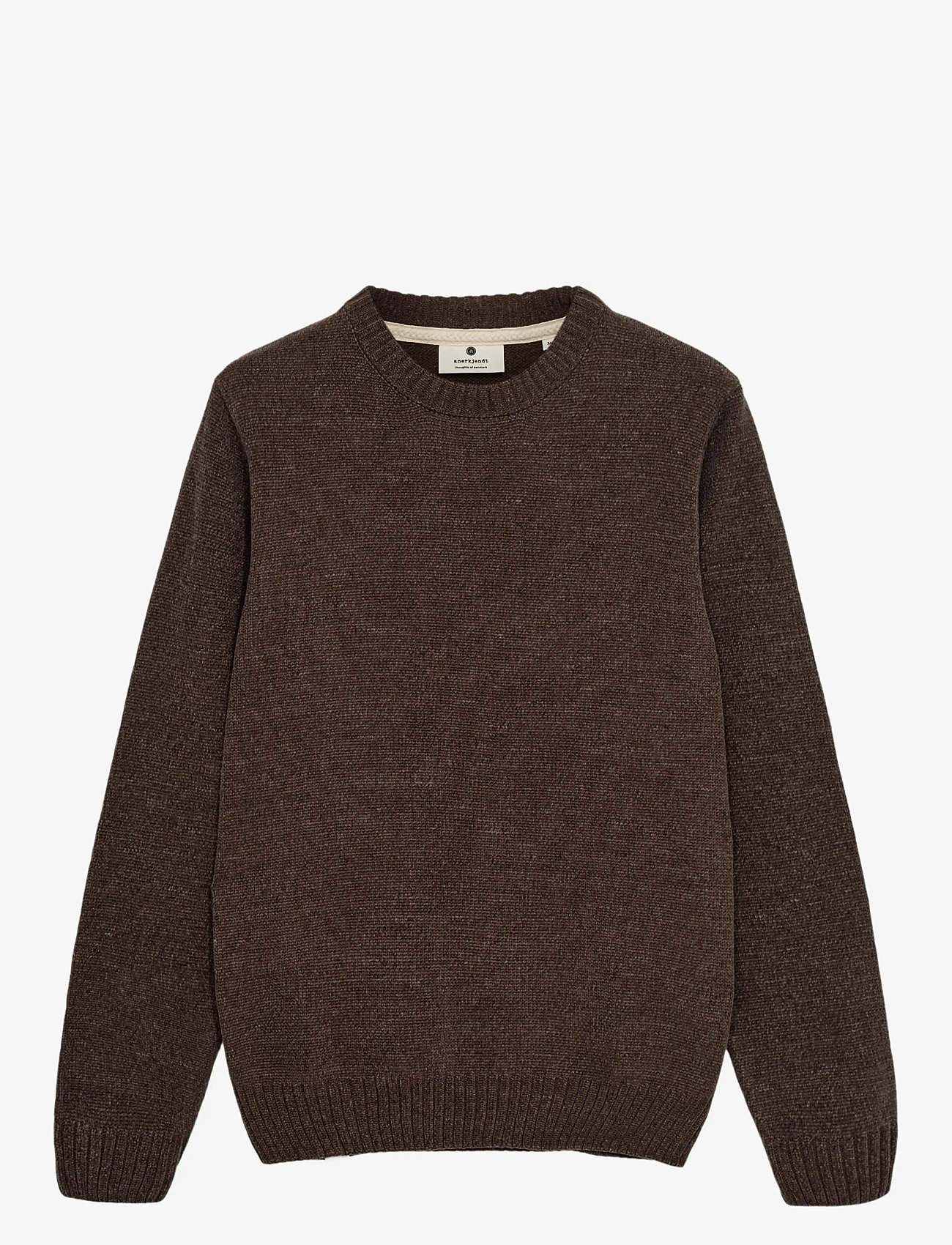 Anerkjendt - AKSUNE CHENILLE KNIT - rund hals - chocolate brown - 0