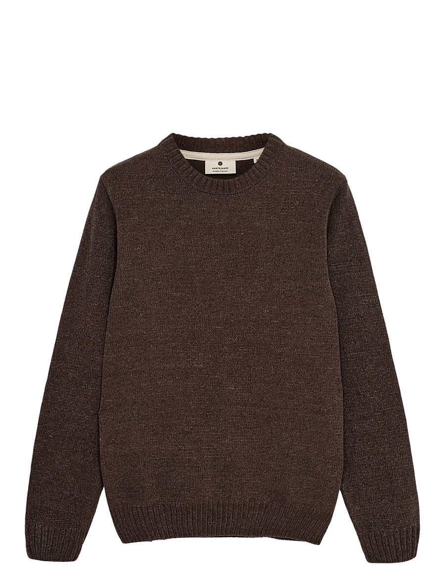 Anerkjendt - AKSUNE CHENILLE KNIT - round necks - chocolate brown - 0