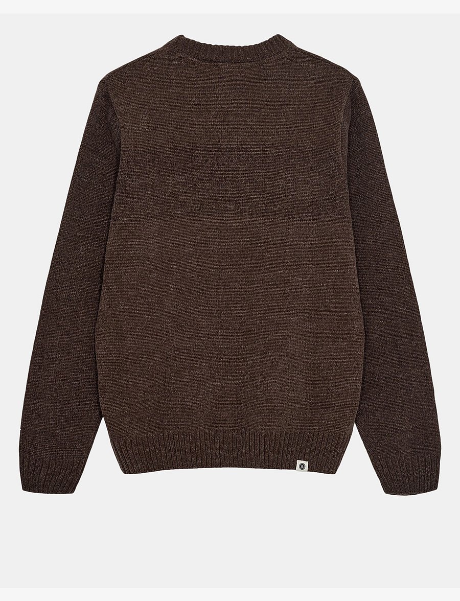 Anerkjendt - AKSUNE CHENILLE KNIT - round necks - chocolate brown - 1