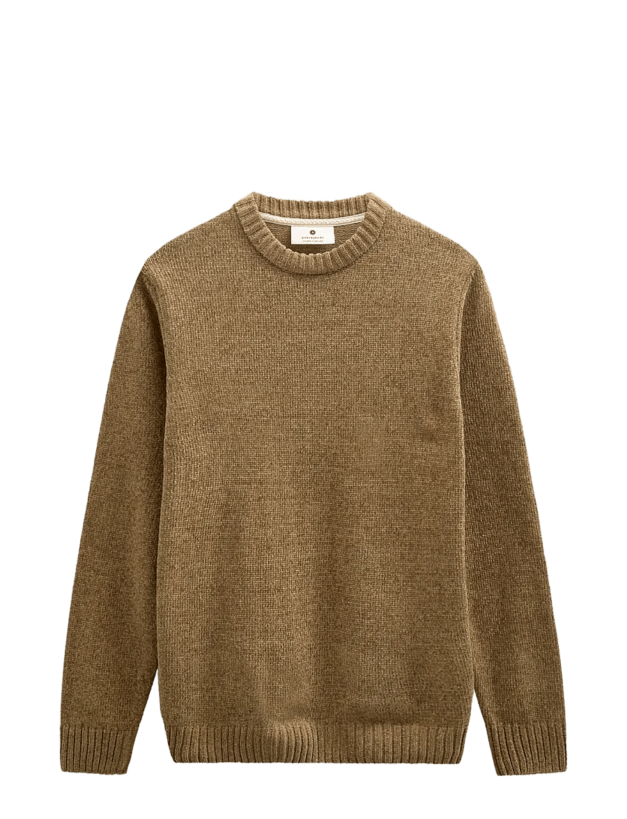 Anerkjendt - AKSUNE CHENILLE KNIT - round necks - ermine - 0