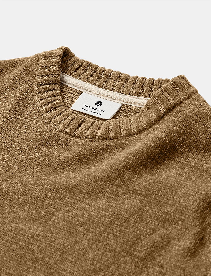 Anerkjendt - AKSUNE CHENILLE KNIT - round necks - ermine - 2