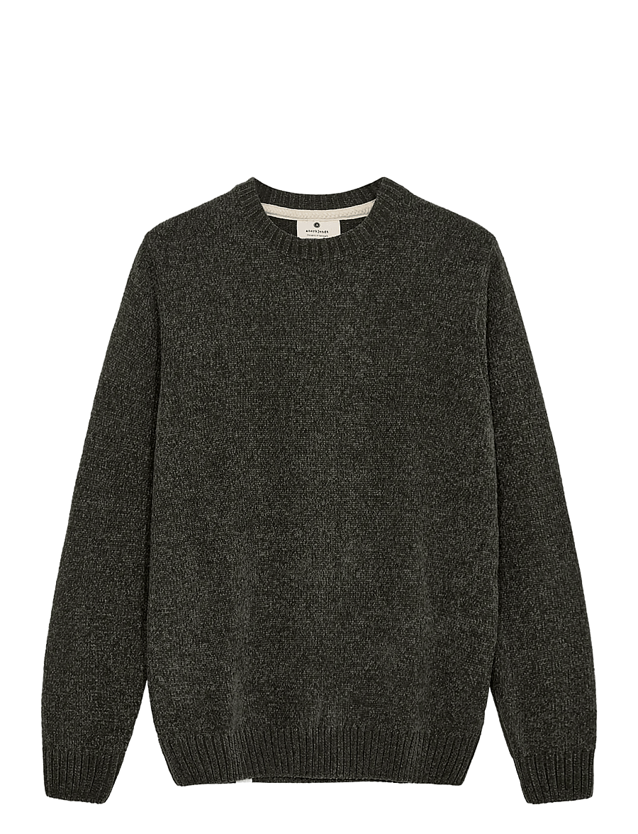 Anerkjendt - AKSUNE CHENILLE KNIT - round necks - forest night - 0
