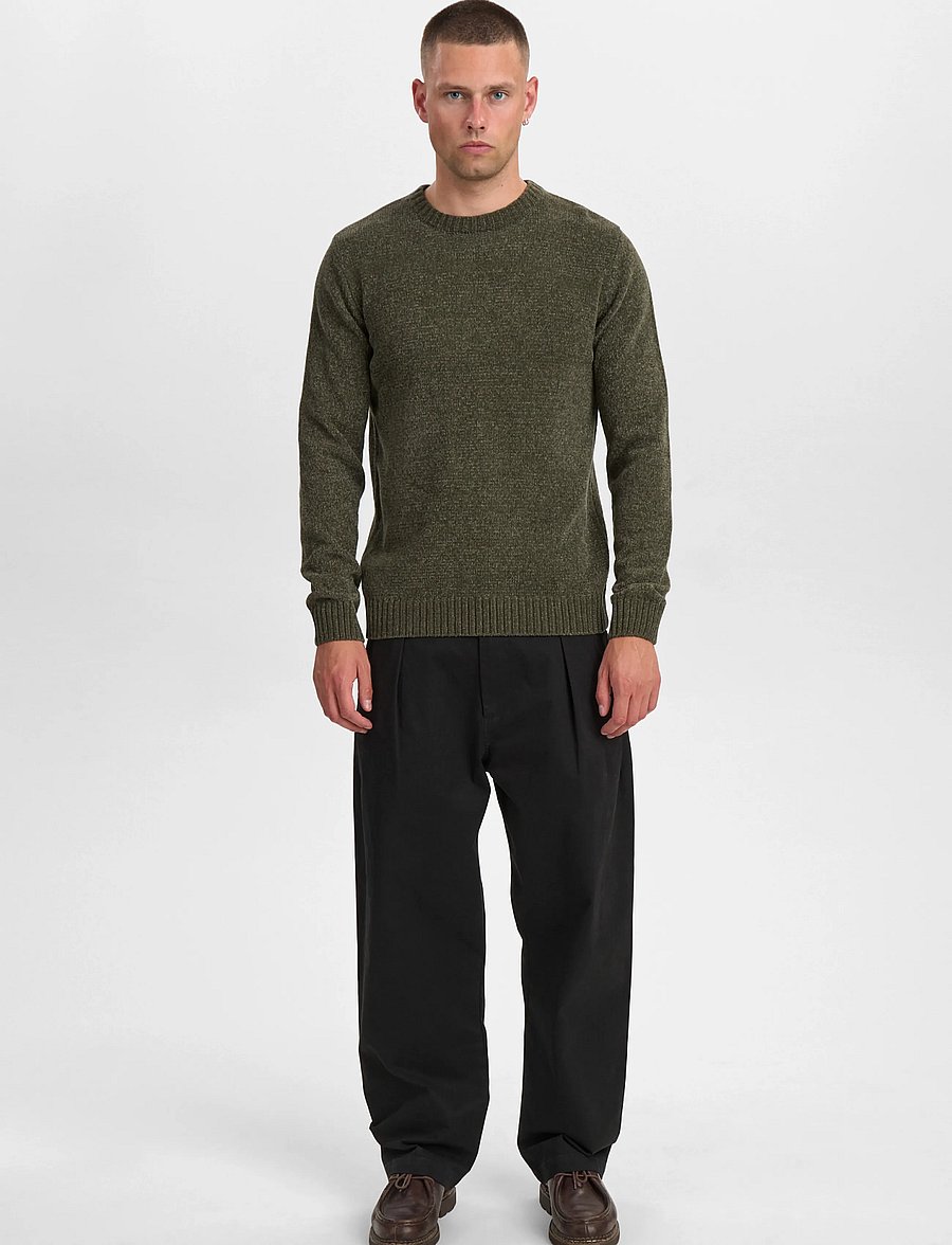 Anerkjendt - AKSUNE CHENILLE KNIT - round necks - forest night - 3