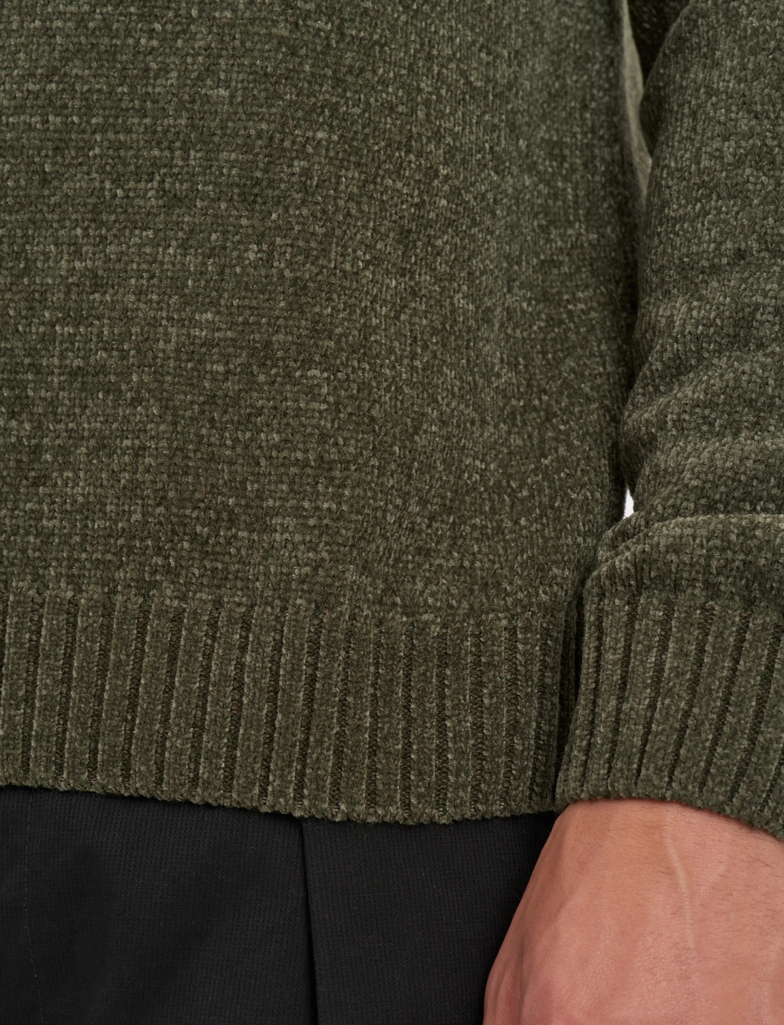 Anerkjendt - AKSUNE CHENILLE KNIT - round necks - forest night - 5