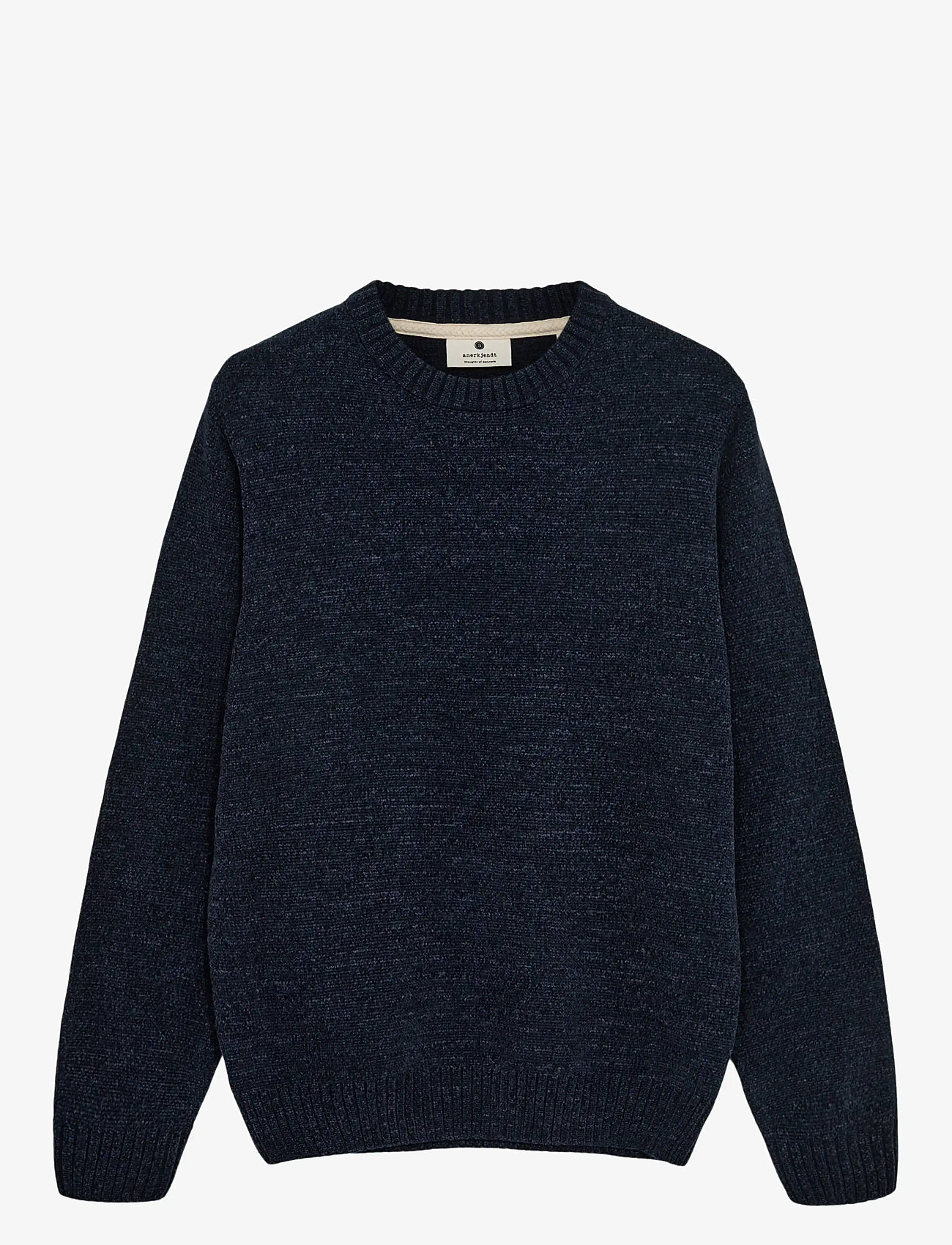 Anerkjendt - AKSUNE CHENILLE KNIT - rundhalsad - sky captain - 0