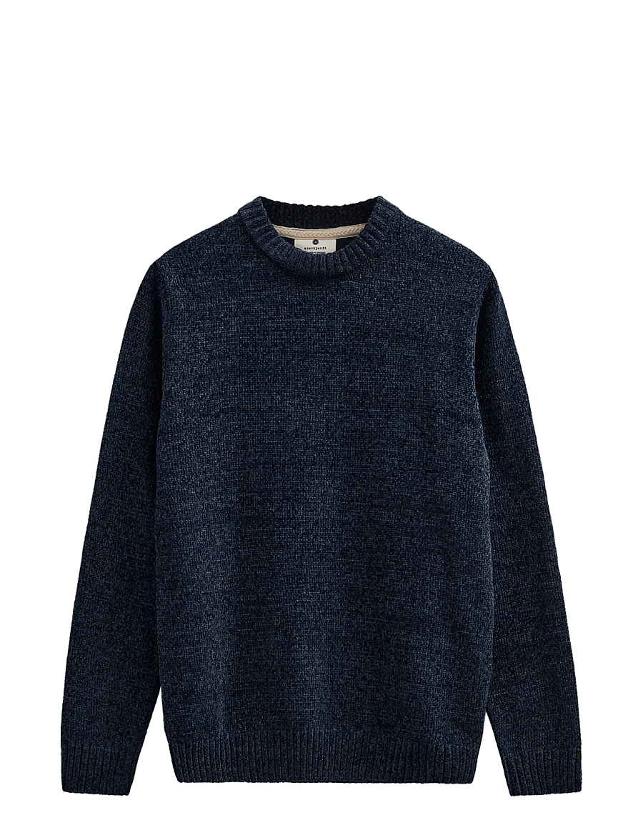 Anerkjendt - AKSUNE CHENILLE KNIT - round necks - sky captain - 0