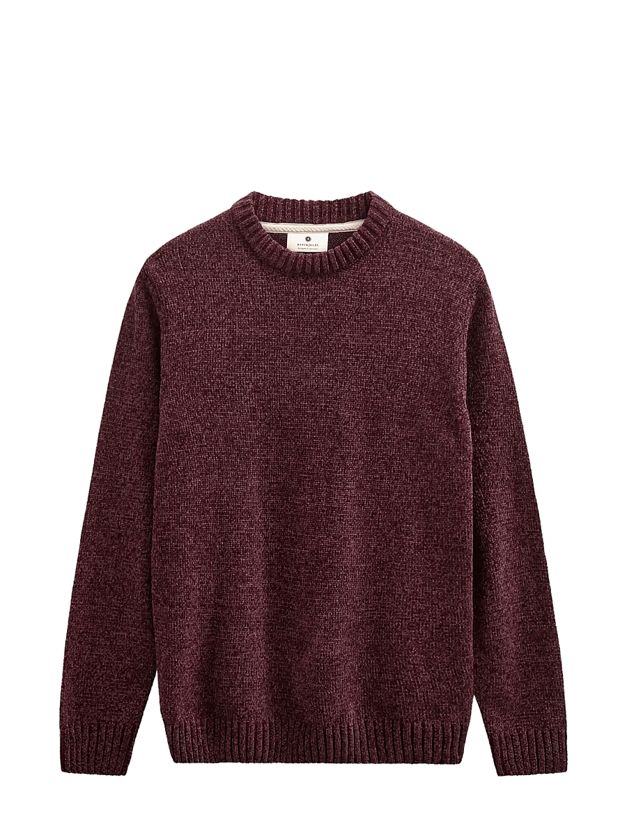 Anerkjendt - AKSUNE CHENILLE KNIT - round necks - vineyard wine - 1