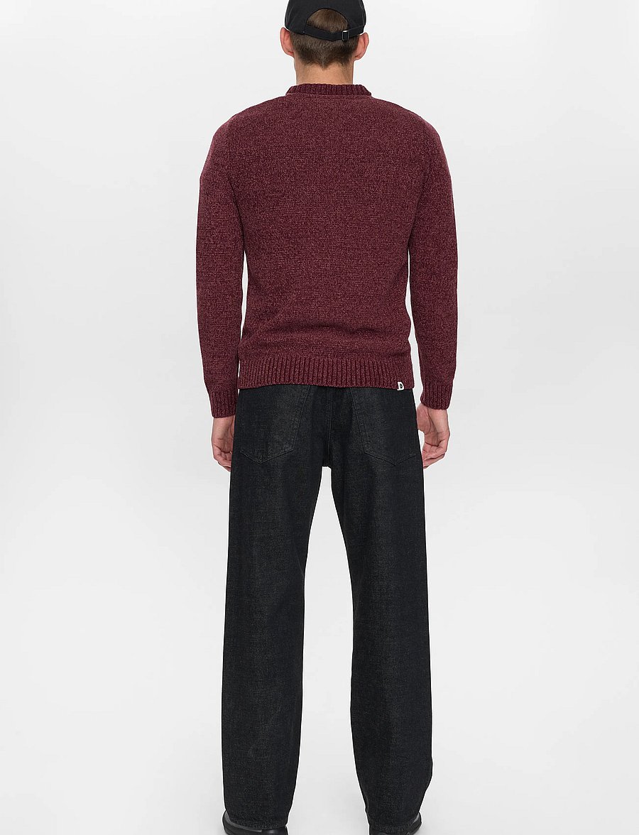 Anerkjendt - AKSUNE CHENILLE KNIT - round necks - vineyard wine - 3