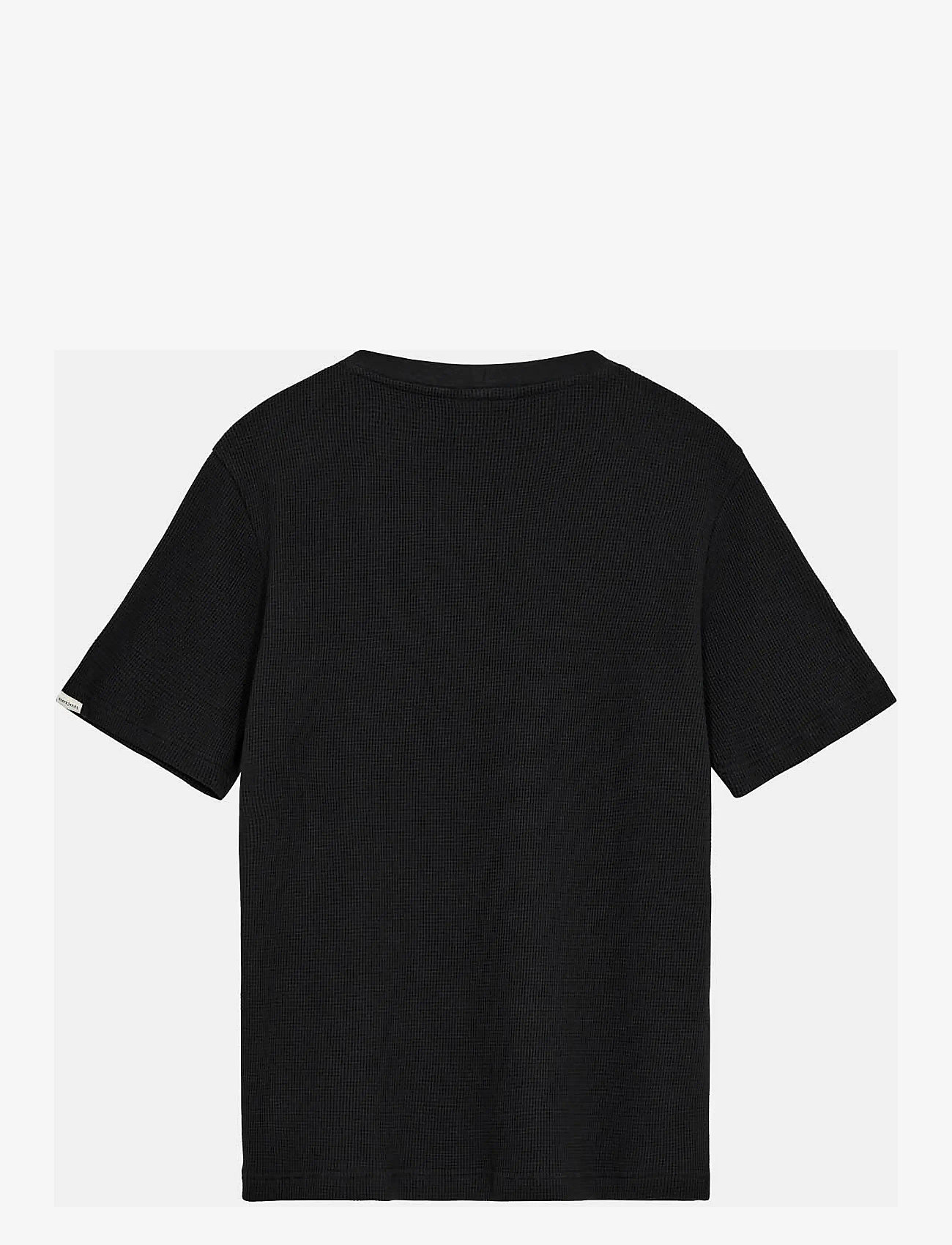 Anerkjendt - AKKIKKI S/S WAFFLE TEE - krótki rękaw - caviar - 2