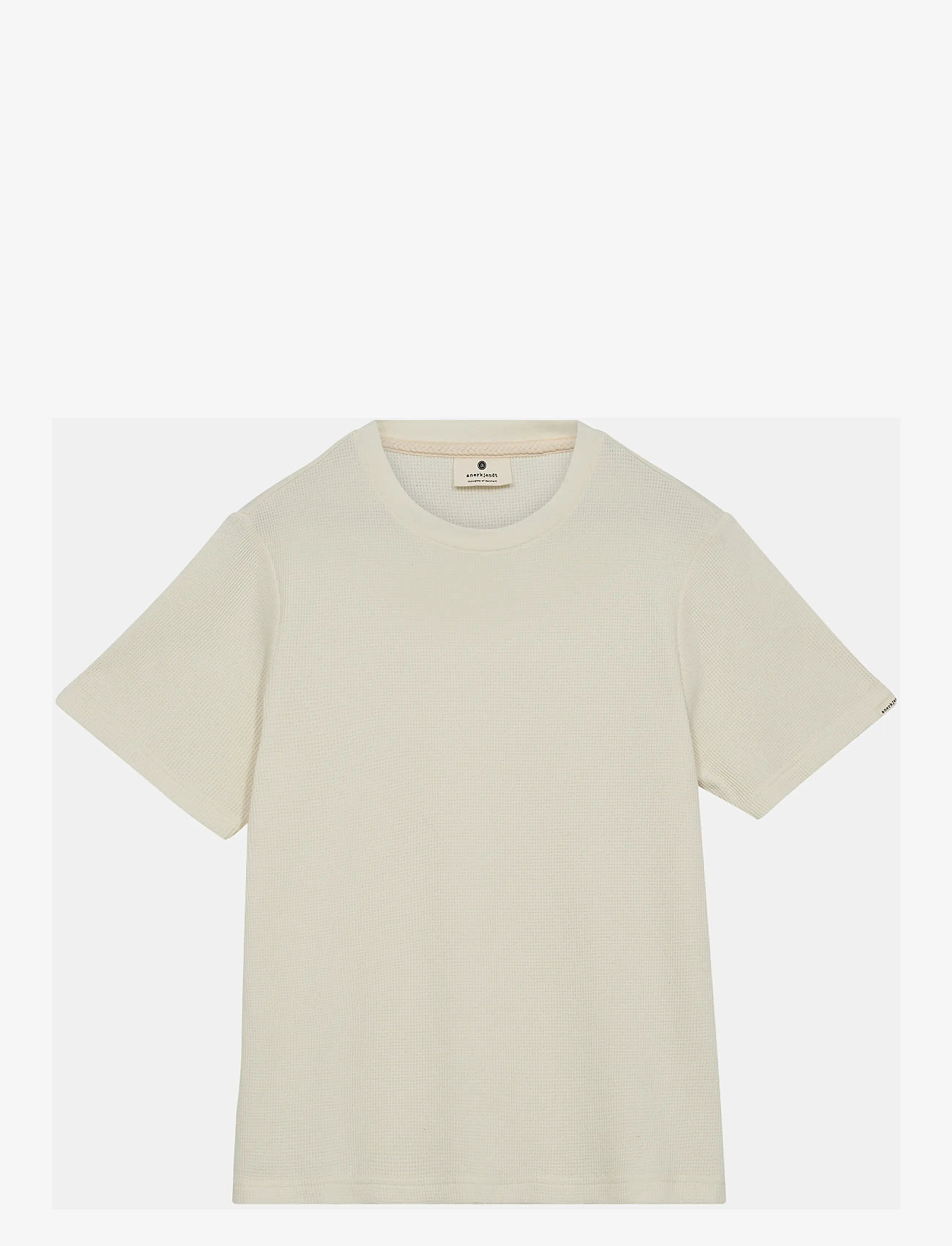 Anerkjendt - AKKIKKI S/S WAFFLE TEE - kurzärmelig - tofu - 0