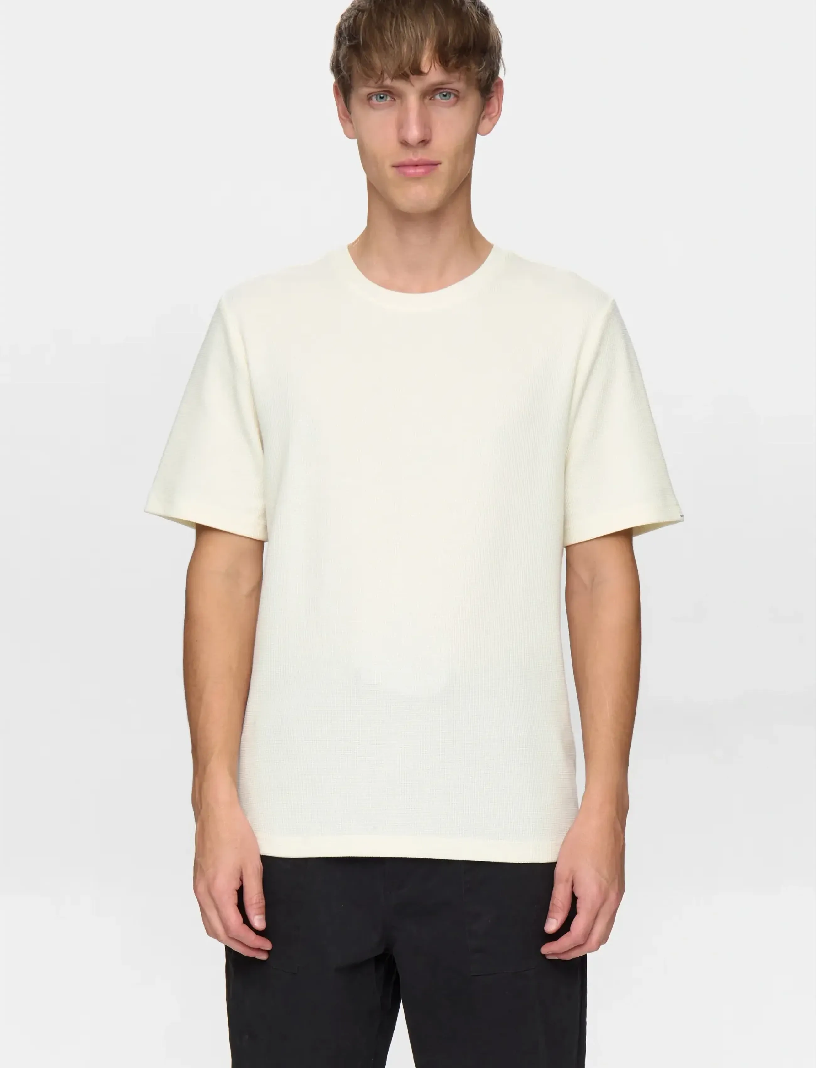Anerkjendt - AKKIKKI S/S WAFFLE TEE - tofu - 3