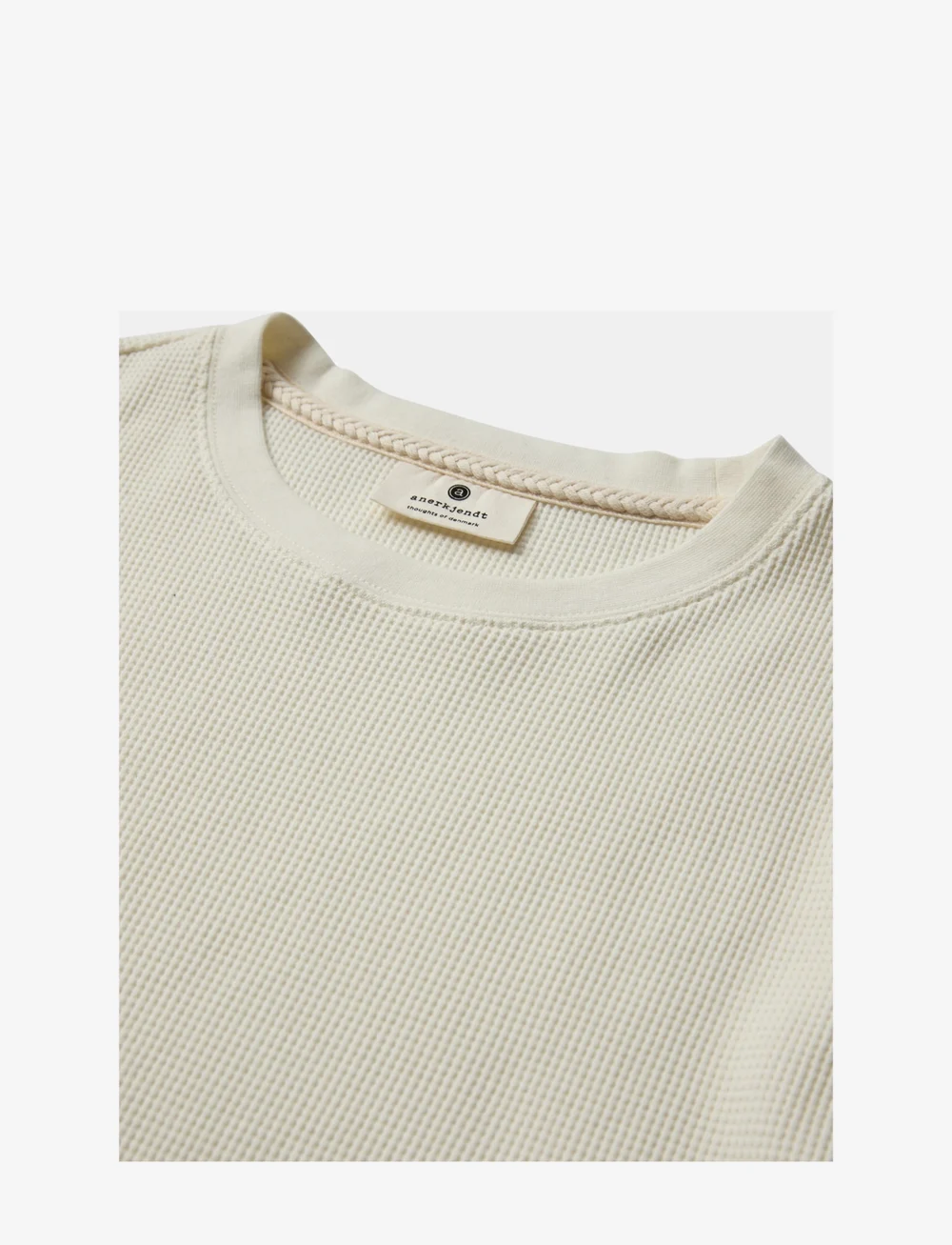 Anerkjendt - AKKIKKI S/S WAFFLE TEE - kurzärmelig - tofu - 2