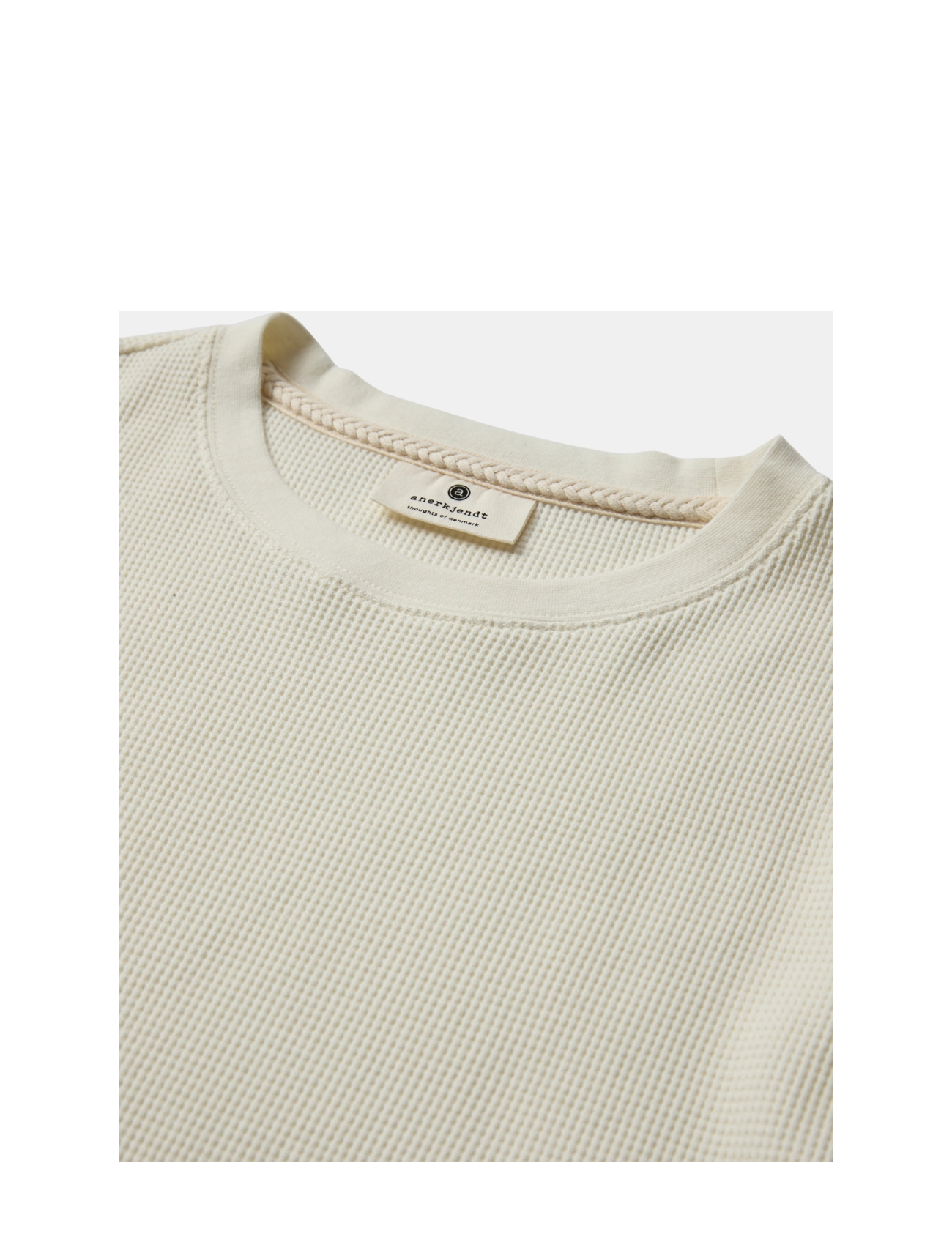 Anerkjendt - AKKIKKI S/S WAFFLE TEE - tofu - 2
