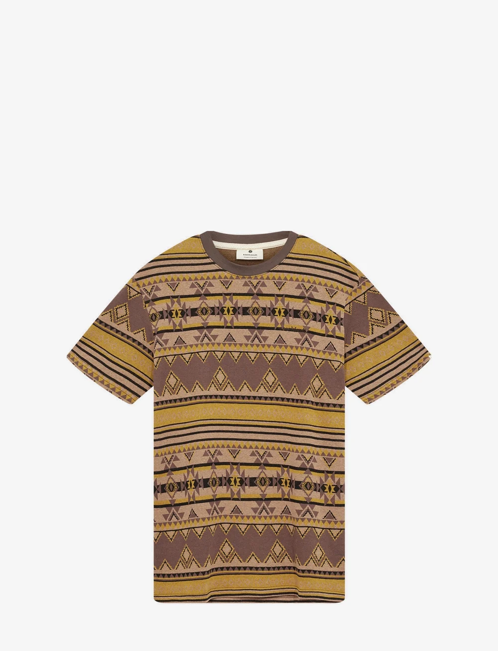 Anerkjendt - AKKIKKI JACQUARD TEE - lühikeste varrukatega t-särgid - chocolate brown - 0
