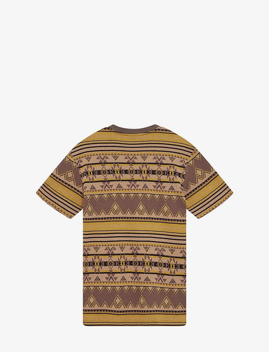 Anerkjendt - AKKIKKI JACQUARD TEE - kurzärmelig - chocolate brown - 1