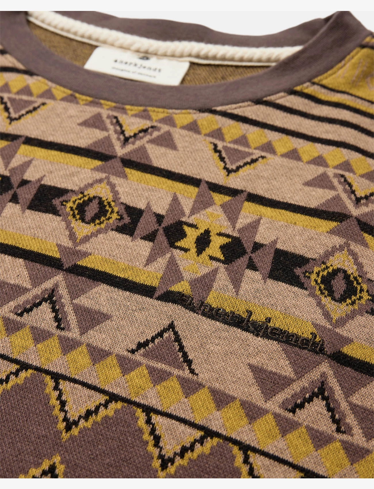 Anerkjendt - AKKIKKI JACQUARD TEE - kortärmade t-shirts - chocolate brown - 2