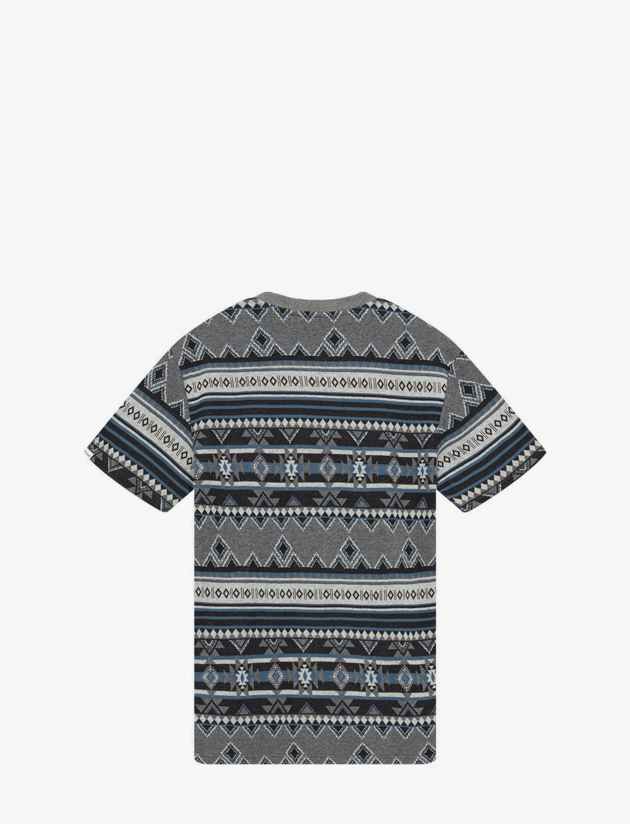 Anerkjendt - AKKIKKI JACQUARD TEE - kortærmede t-shirts - dark grey melange - 1