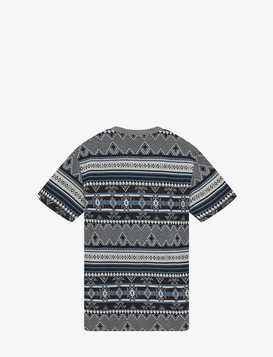 Anerkjendt - AKKIKKI JACQUARD TEE - kurzärmelig - dark grey melange - 1