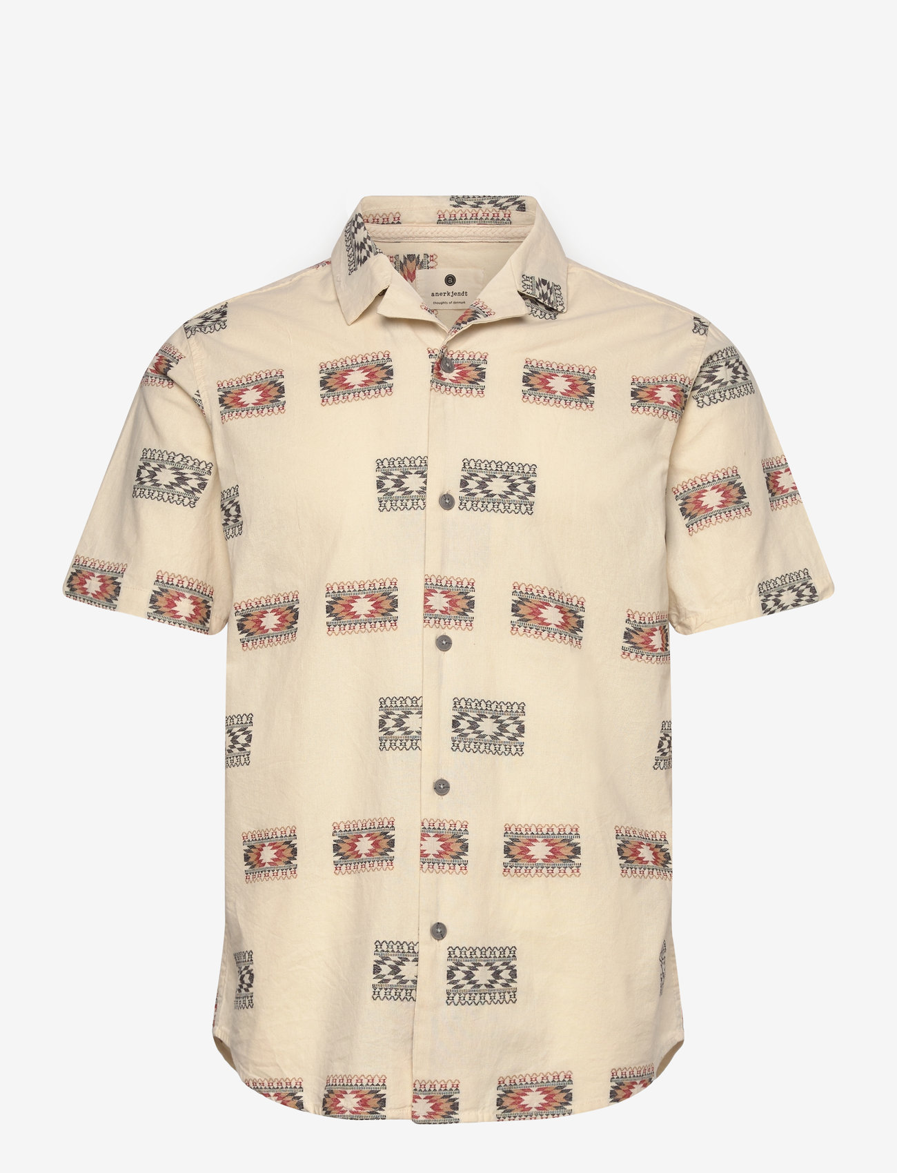 Anerkjendt - AKLEO STITCH JAC SHIRT - short-sleeved shirts - tofu - 0