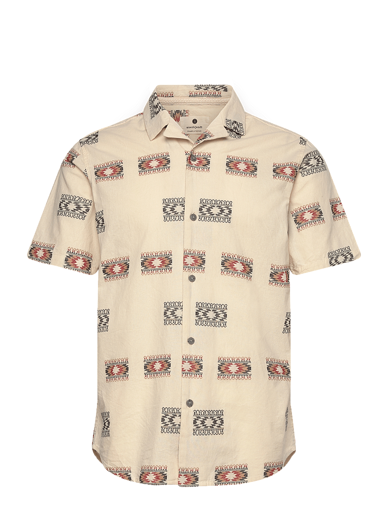 Anerkjendt - AKLEO STITCH JAC SHIRT - short-sleeved shirts - tofu - 0