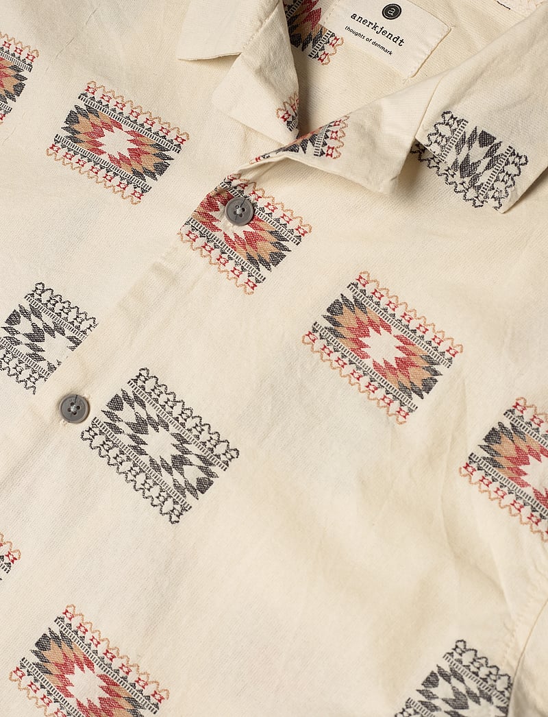 Anerkjendt - AKLEO STITCH JAC SHIRT - short-sleeved shirts - tofu - 3