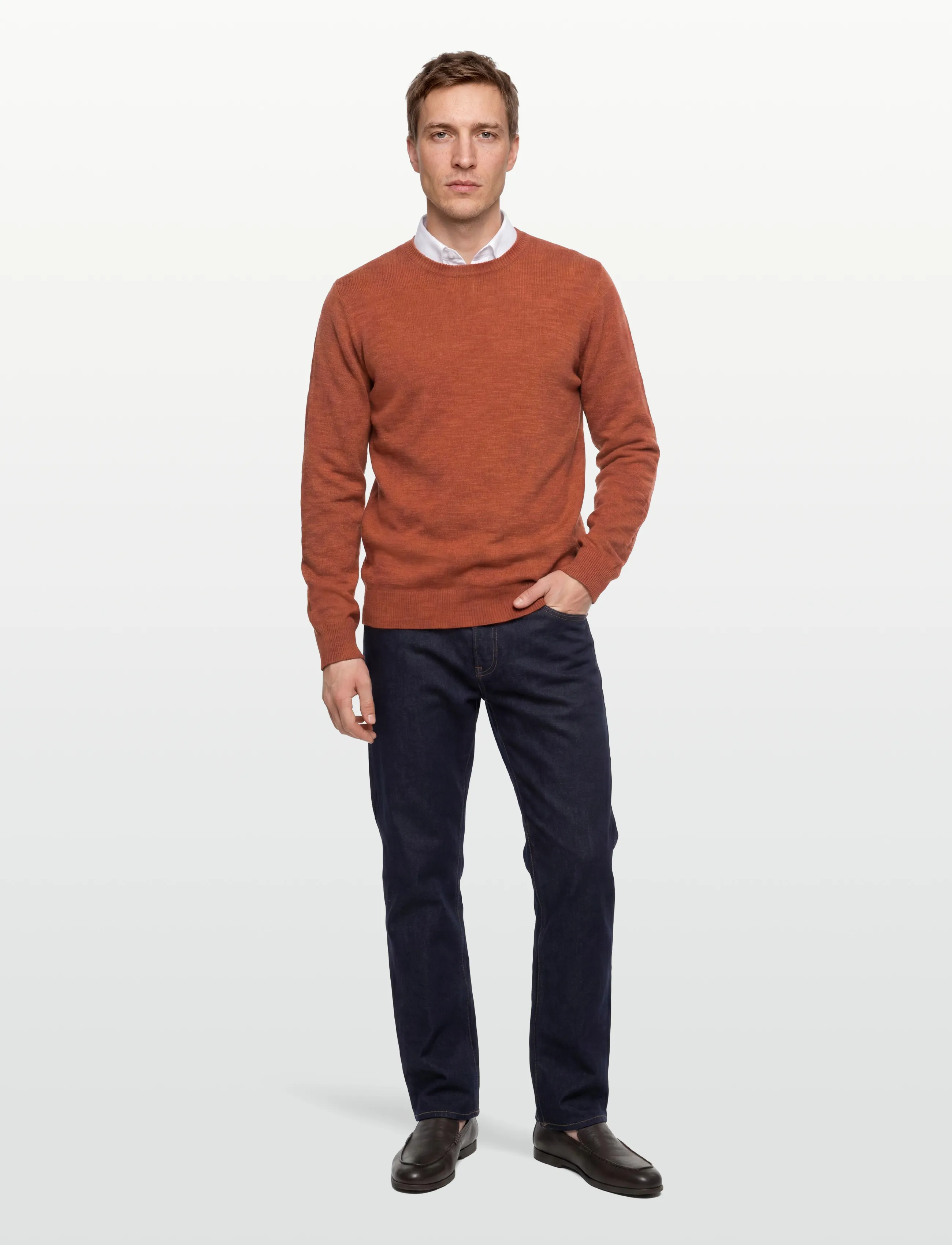 Anerkjendt - AKSUNE COT/LINEN KNIT - tavalised kudumid - auburn - 0