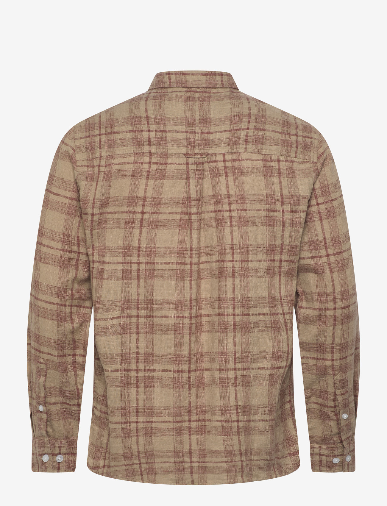 Anerkjendt - AKLEIF COT/LIN CHECK SHIRT - ternede skjorter - auburn - 1