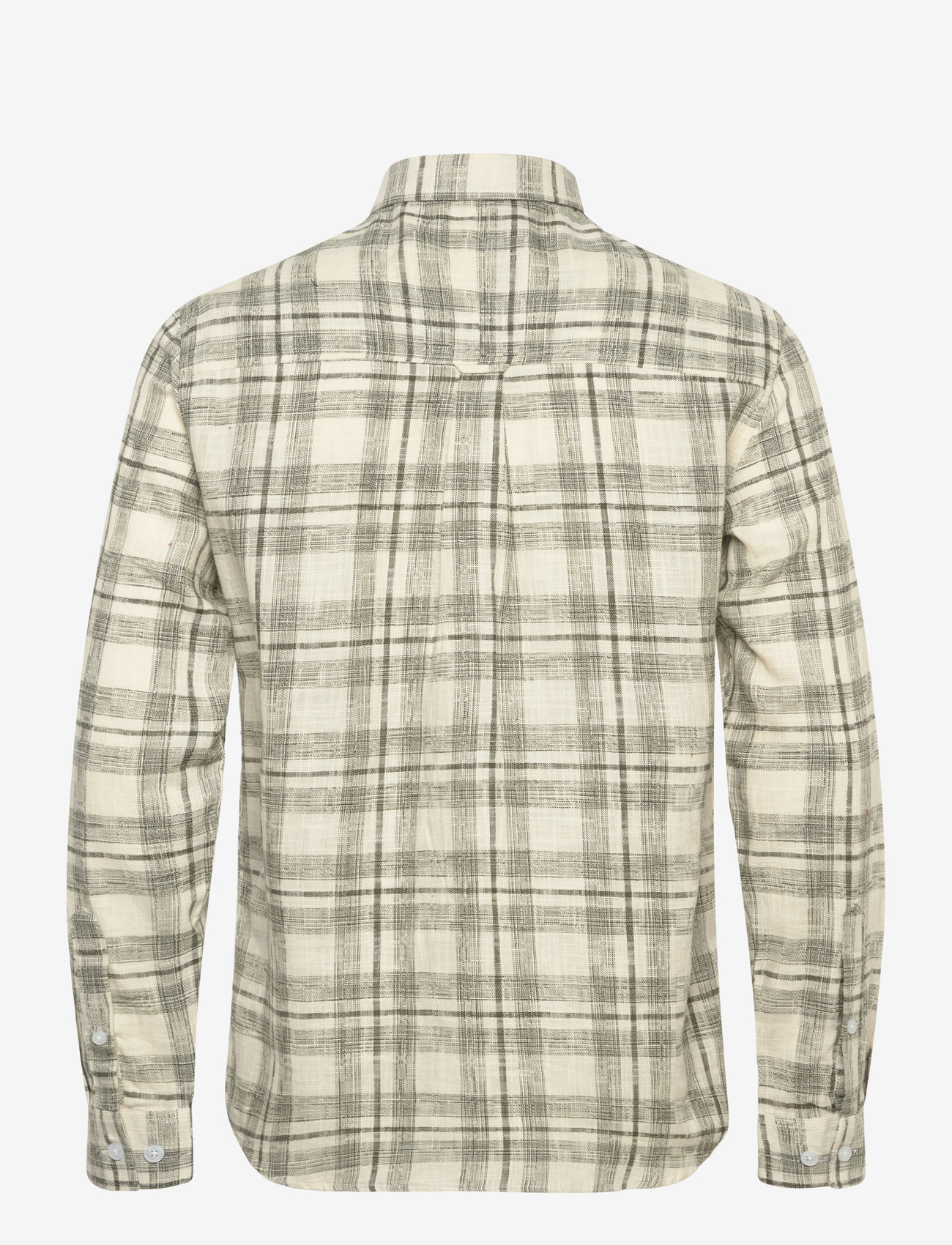 Anerkjendt - AKLEIF COT/LIN CHECK SHIRT - ternede skjorter - deep lichen green - 1