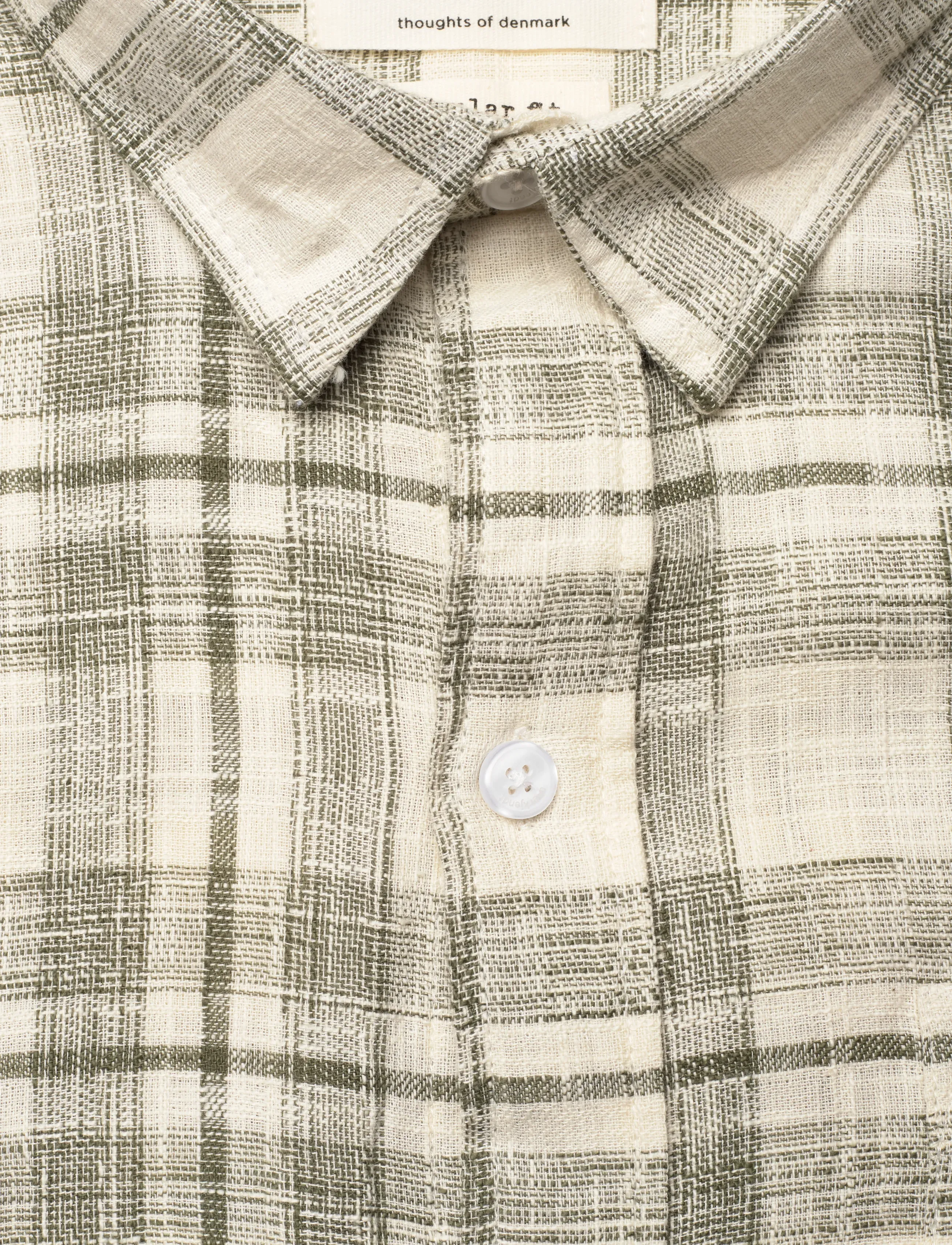 Anerkjendt - AKLEIF COT/LIN CHECK SHIRT - karierte hemden - deep lichen green - 2