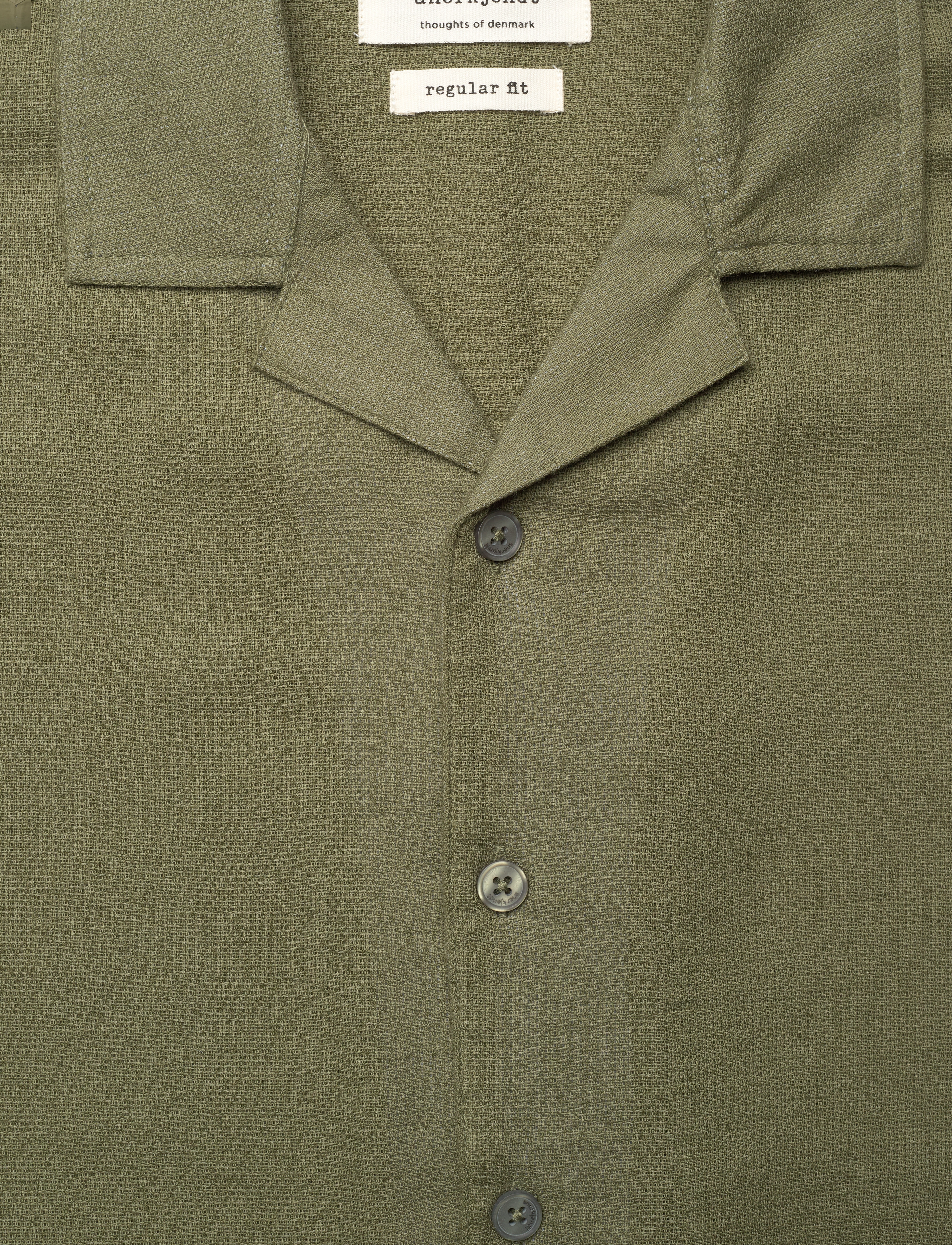 Anerkjendt - AKLEON STRUCTURE S/S SHIRT 3 - kortærmede skjorter - deep lichen green - 2