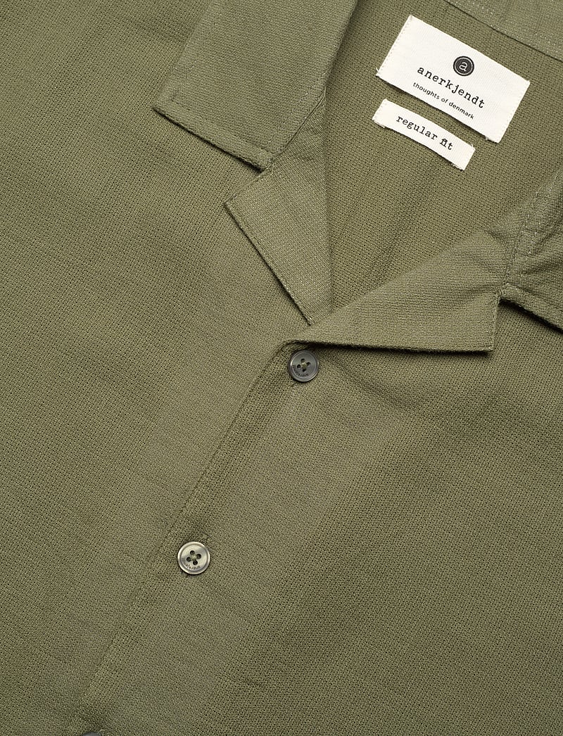 Anerkjendt - AKLEON STRUCTURE S/S SHIRT 3 - kurzarmhemden - deep lichen green - 3