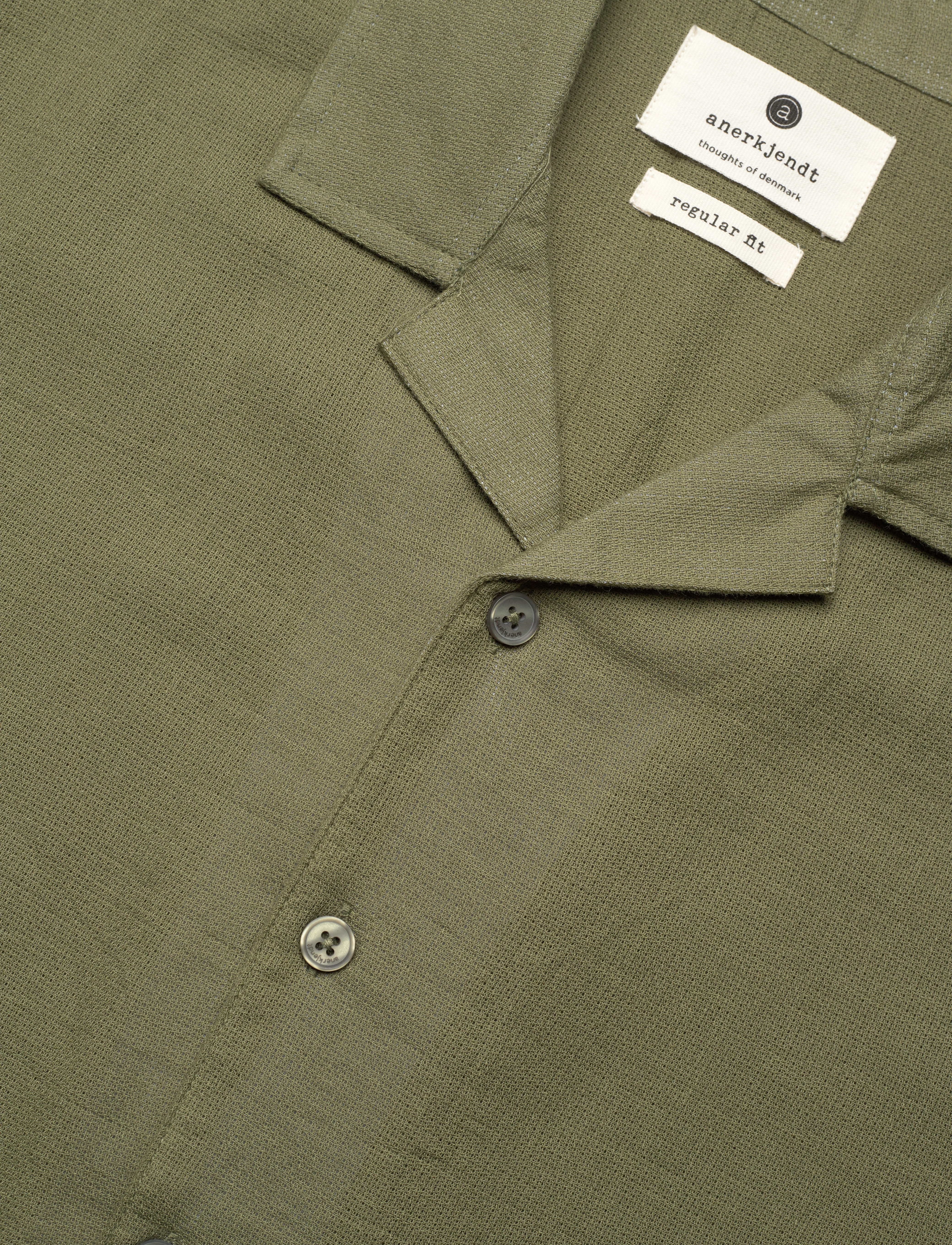 Anerkjendt - AKLEON STRUCTURE S/S SHIRT 3 - kortærmede skjorter - deep lichen green - 3