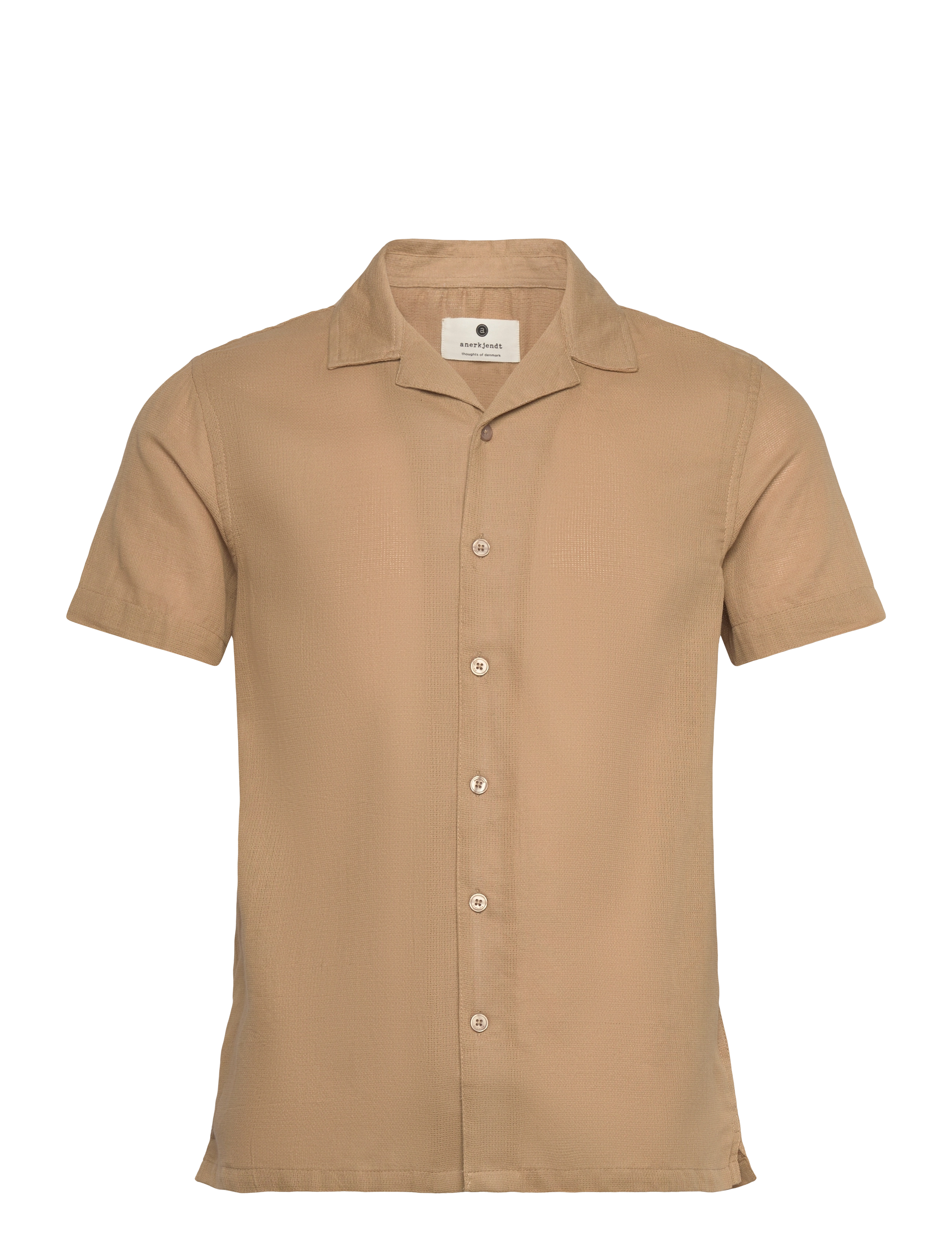 Anerkjendt AKLEON STRUCTURE S/S SHIRT 3 - Tøj - INCENSE / beige